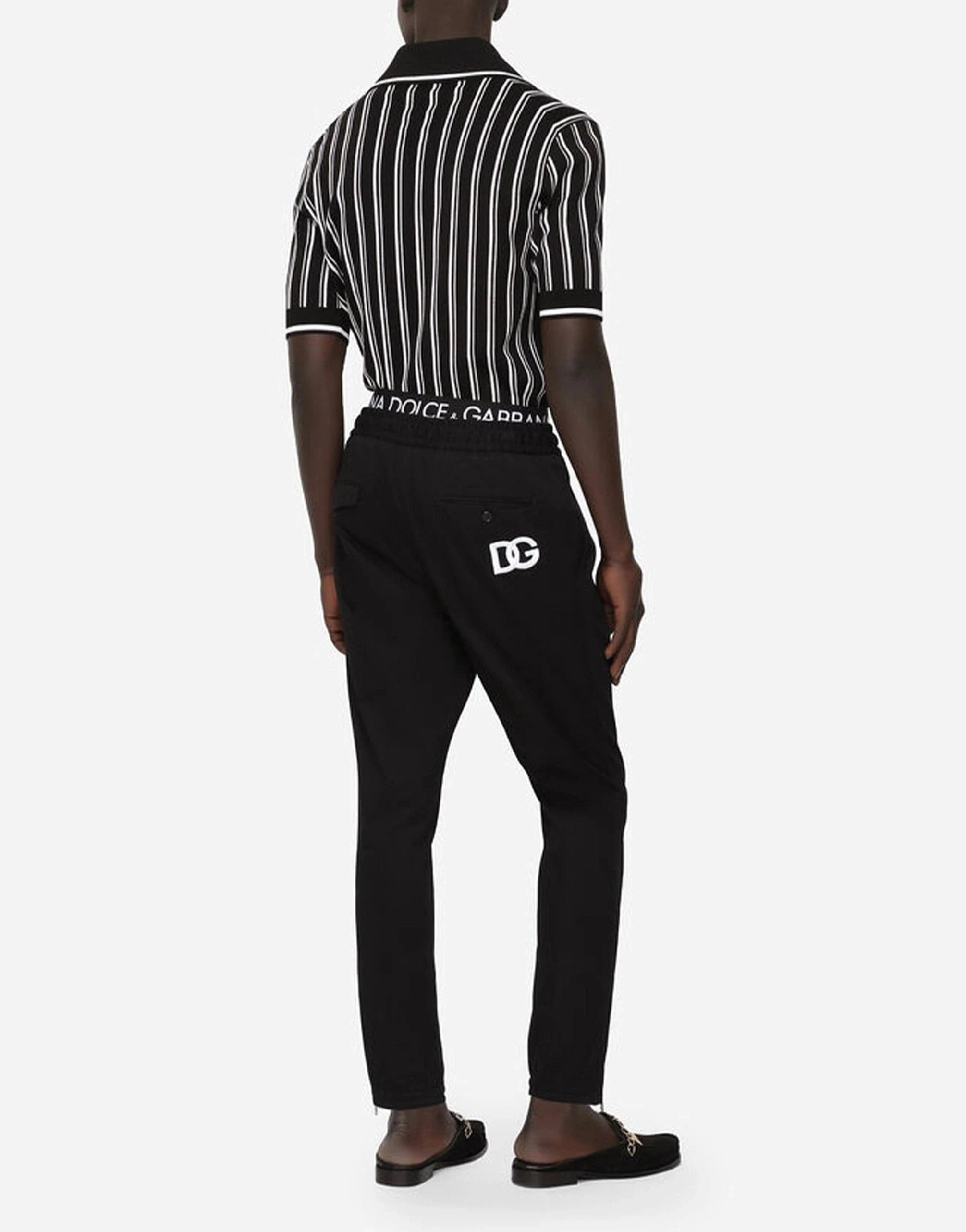 Dolce Gabbana Polo di seta jacquard dg patch Sendegaro CH