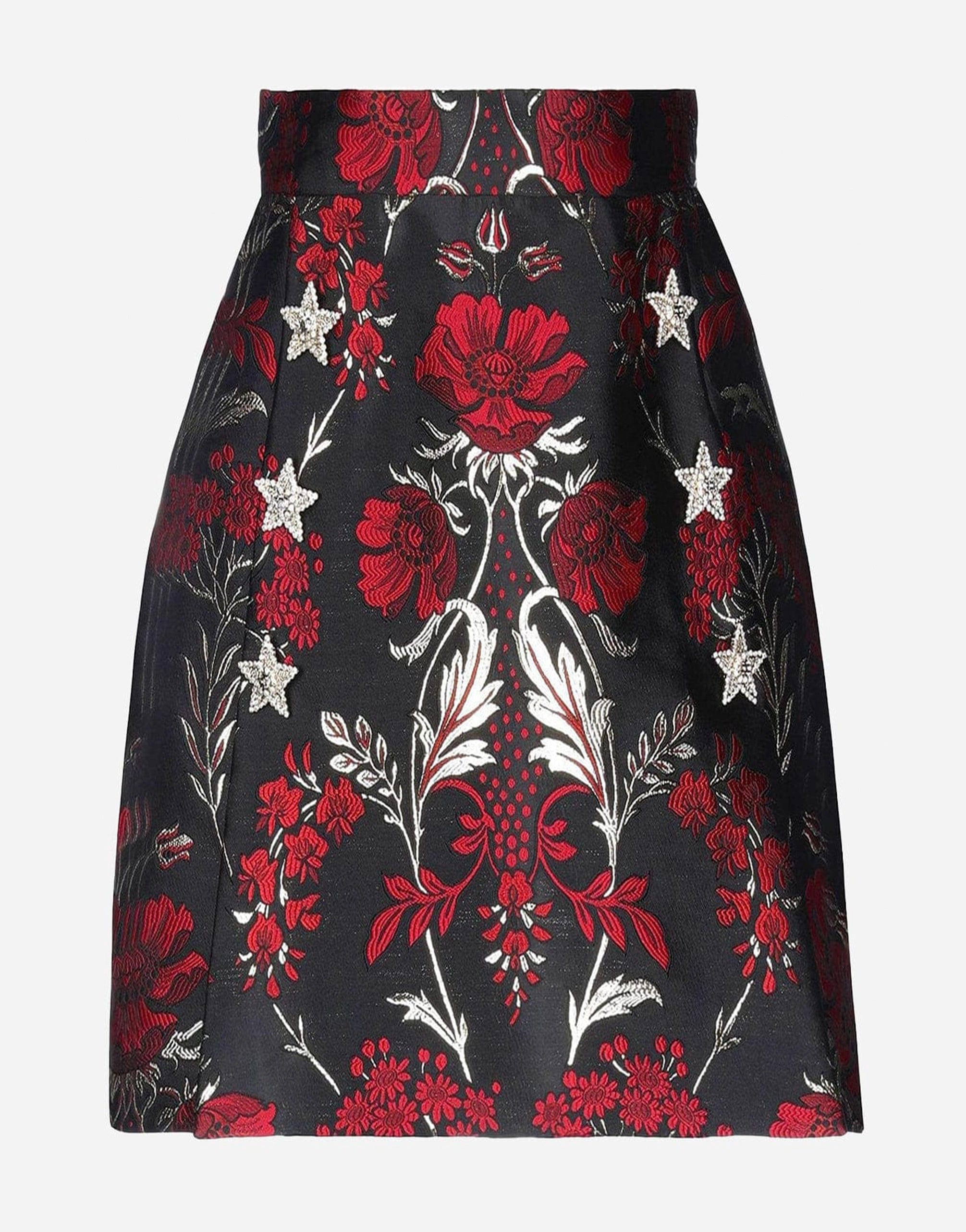Dolce & Gabbana Jacquard Floral Mini Skirt
