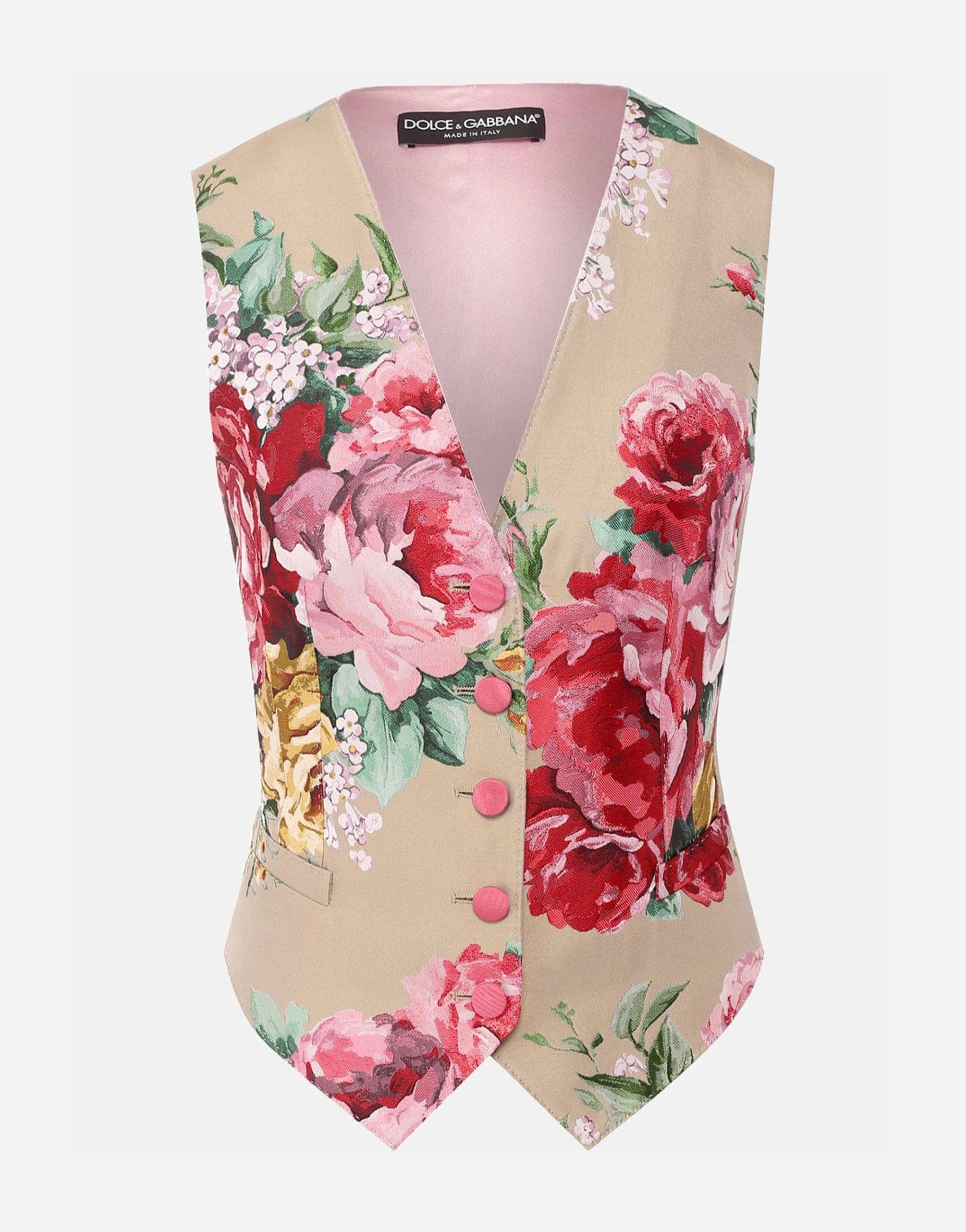 Dolce & Gabbana Jacquard Floral-Print Waistcoat