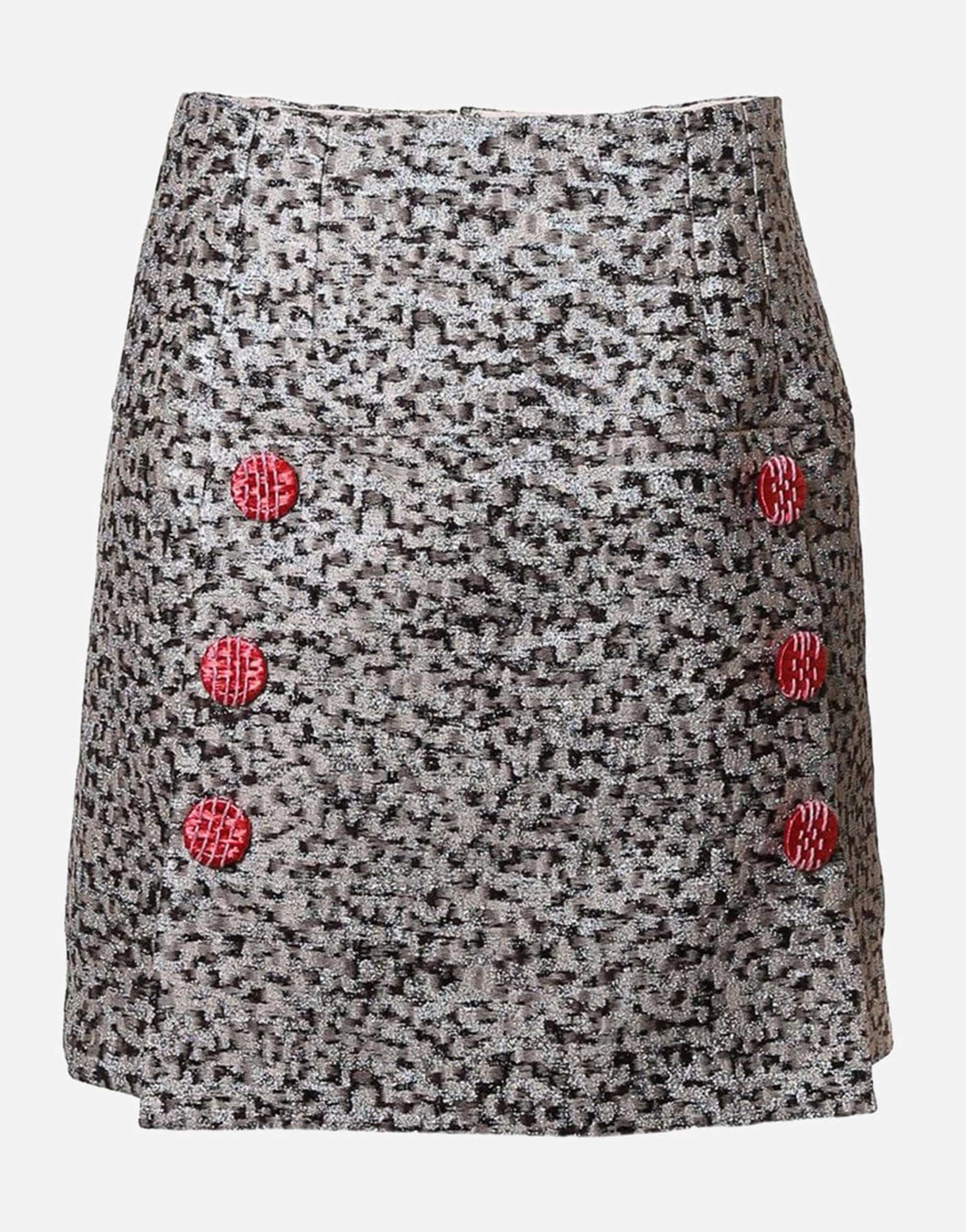 Dolce & Gabbana Jacquard Laminate Mini Skirt