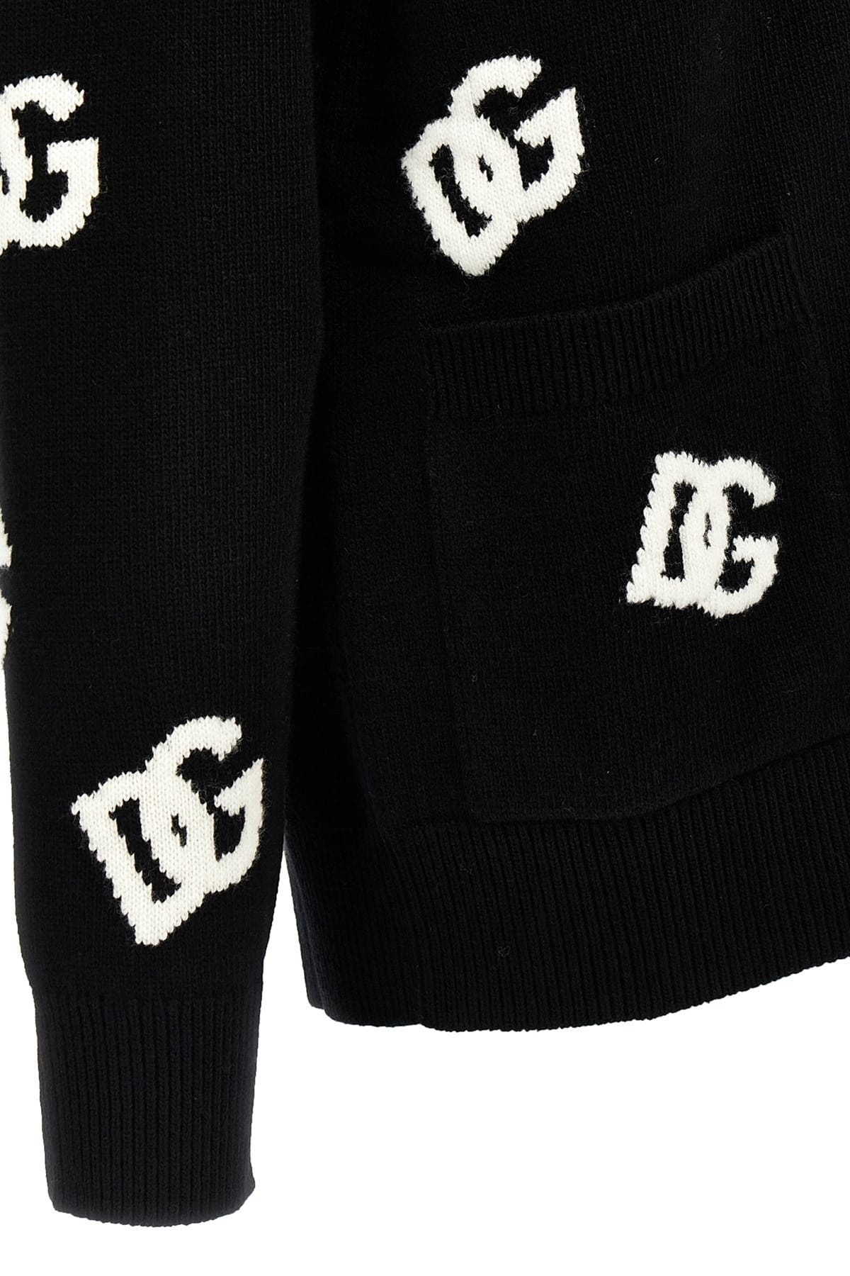 Dolce & Gabbana Jacquard Logo Cardigan | Sendegaro