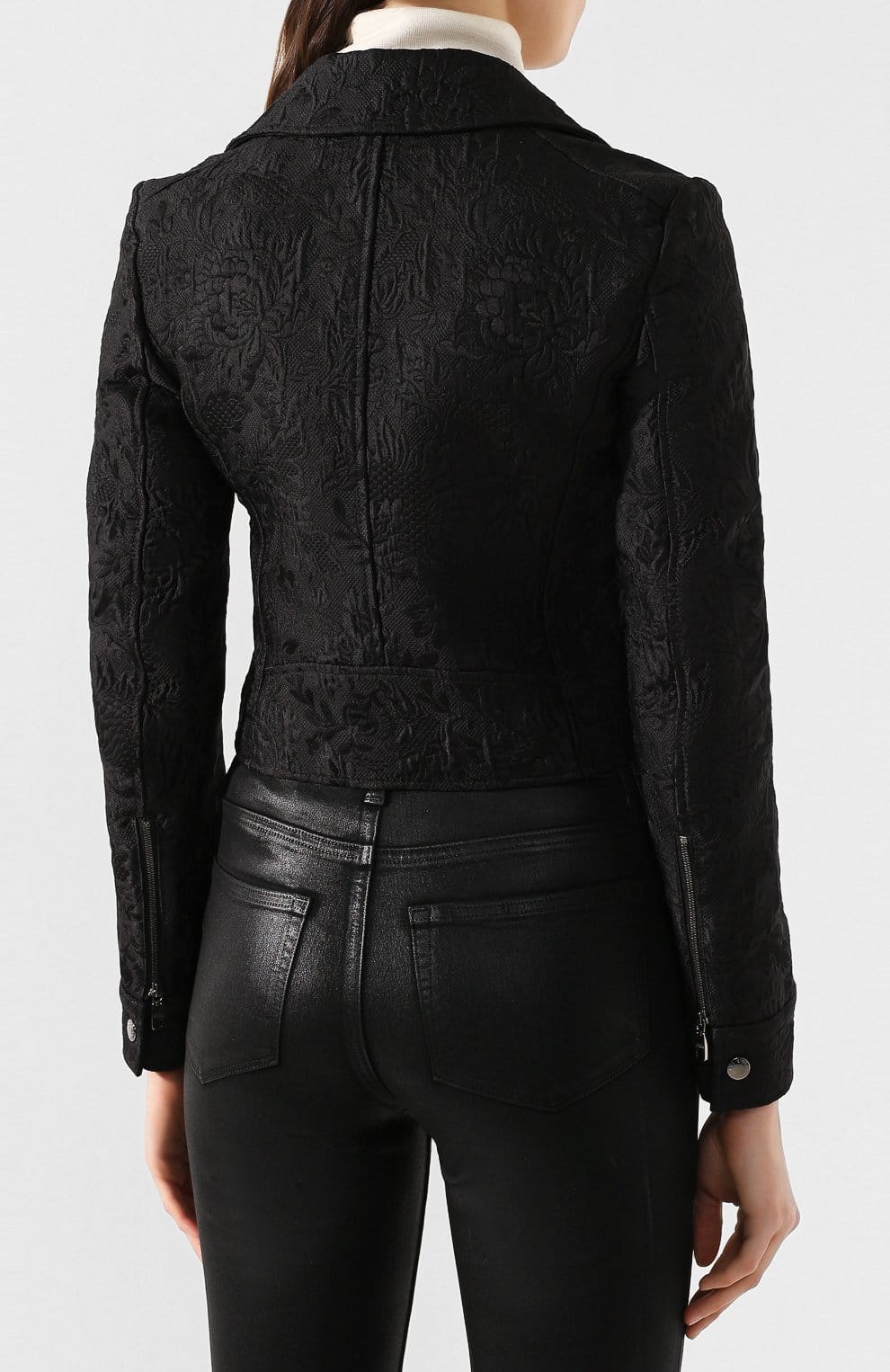 Dolce & Gabbana Dolce & Gabbana Jacquard Pattern Biker Jacket