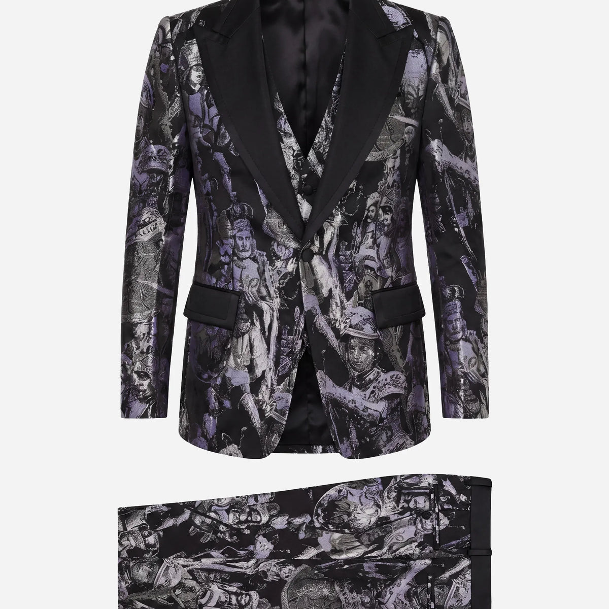 Dolce & Gabbana Jacquard Satin Lapel Suit | Sendegaro JP