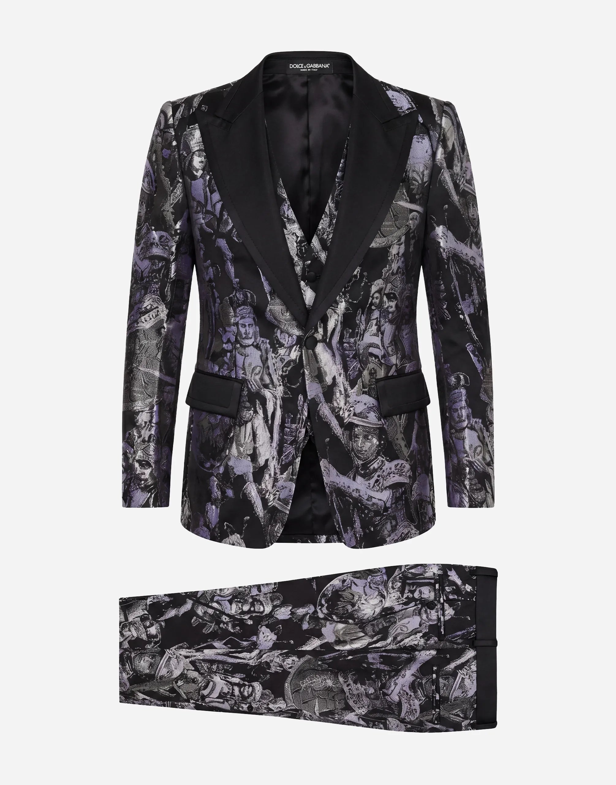 Dolce & Gabbana Dolce & Gabbana Jacquard Satin Lapel Suit
