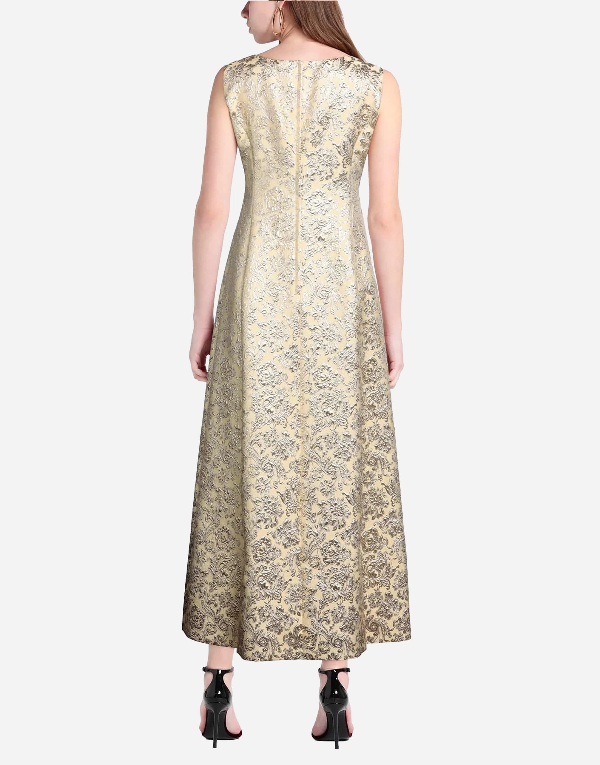 Dolce & Gabbana Jacquard Sheath Long Dress