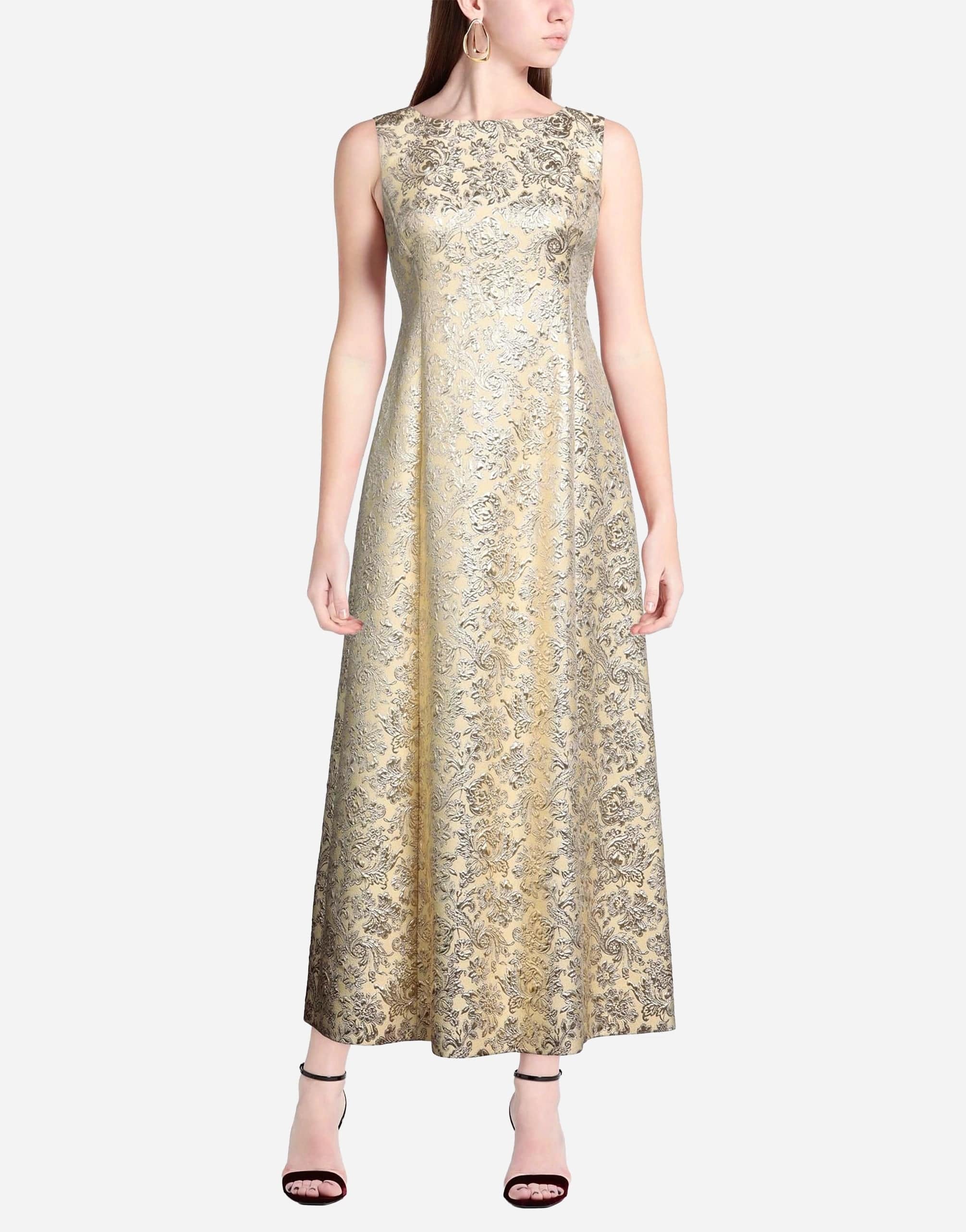 Dolce & Gabbana Jacquard Sheath Long Dress