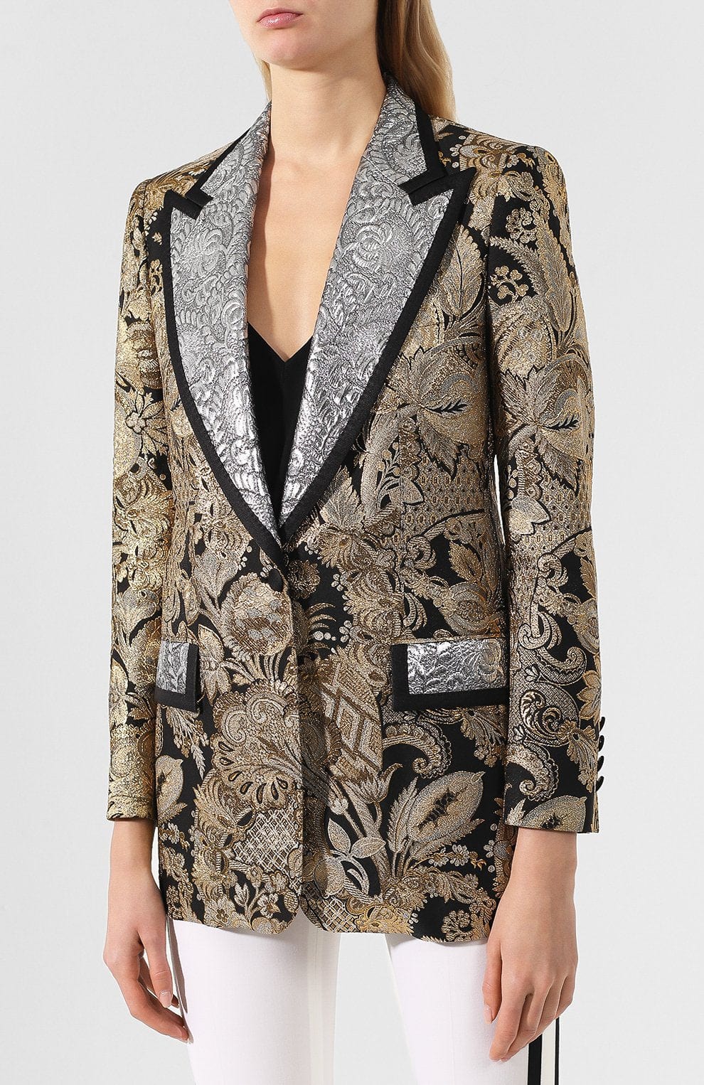 Dolce & Gabbana Jacquard Silk Blazer