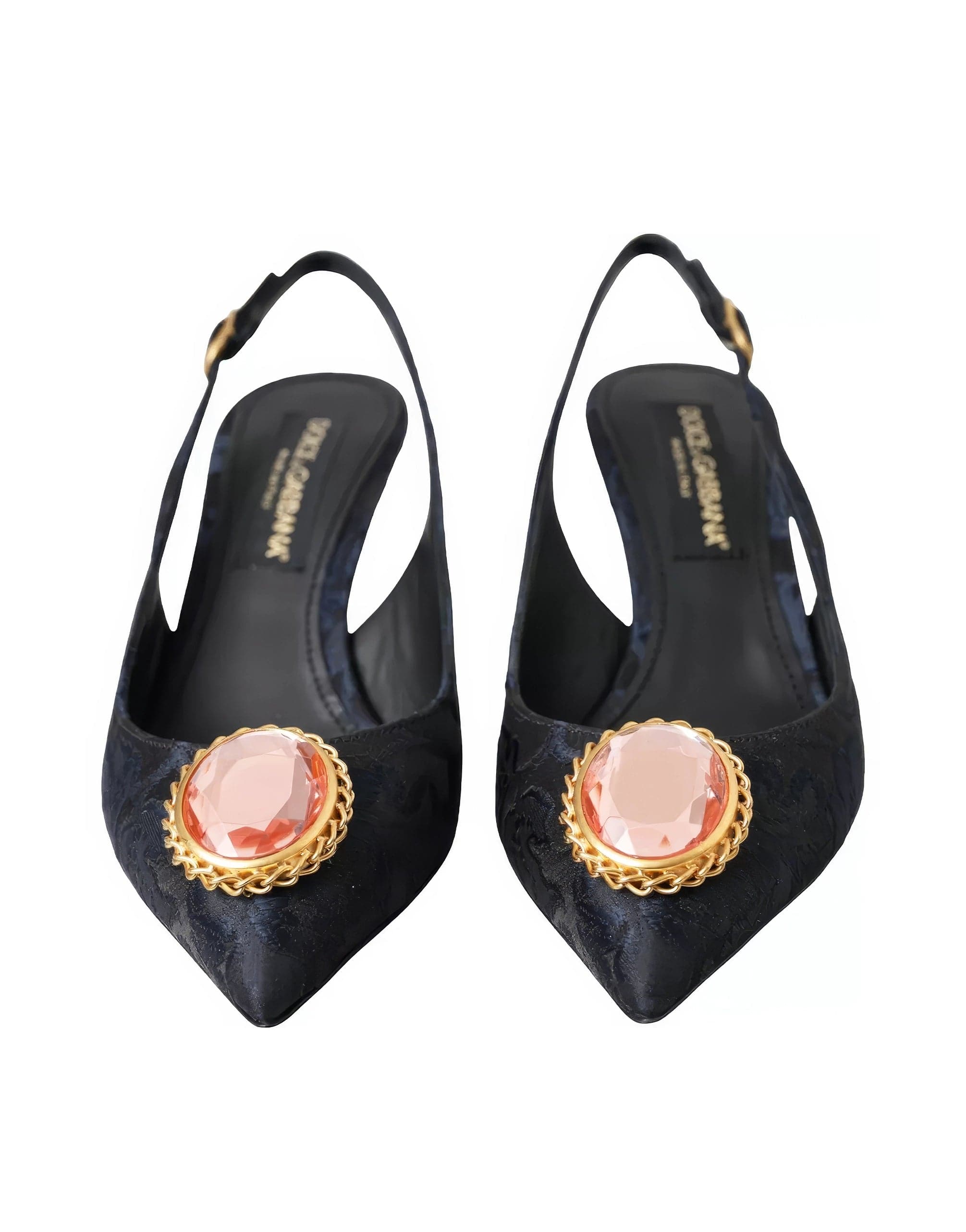 Dolce & Gabbana Jacquard Slingbacks With Crystals