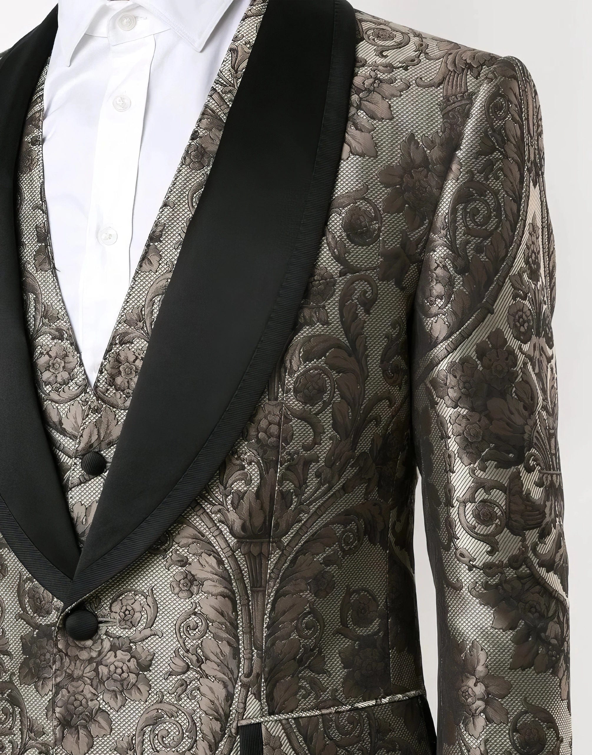 Dolce & Gabbana Jacquard Three-Piece Suit