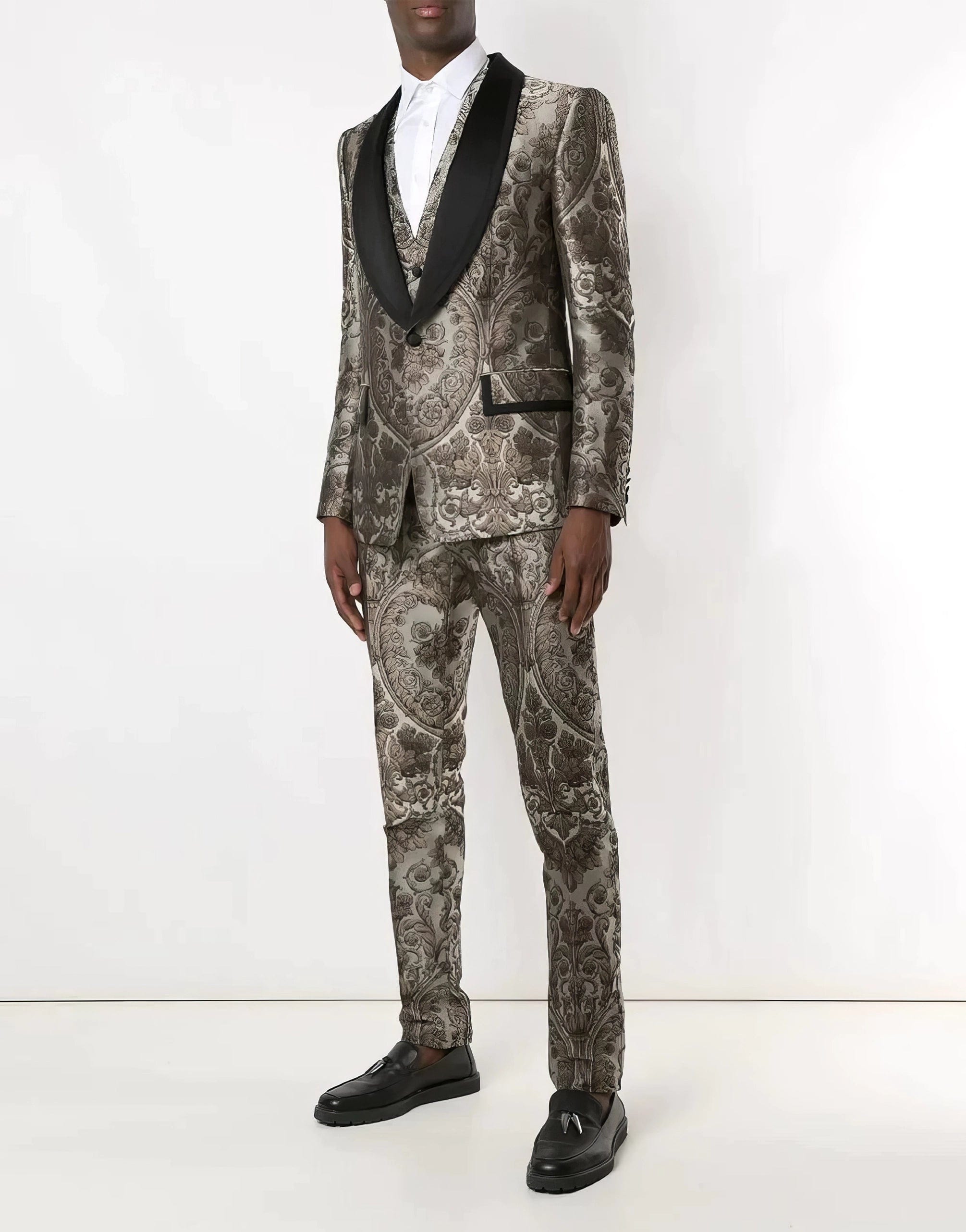 Dolce & Gabbana Jacquard Three-Piece Suit