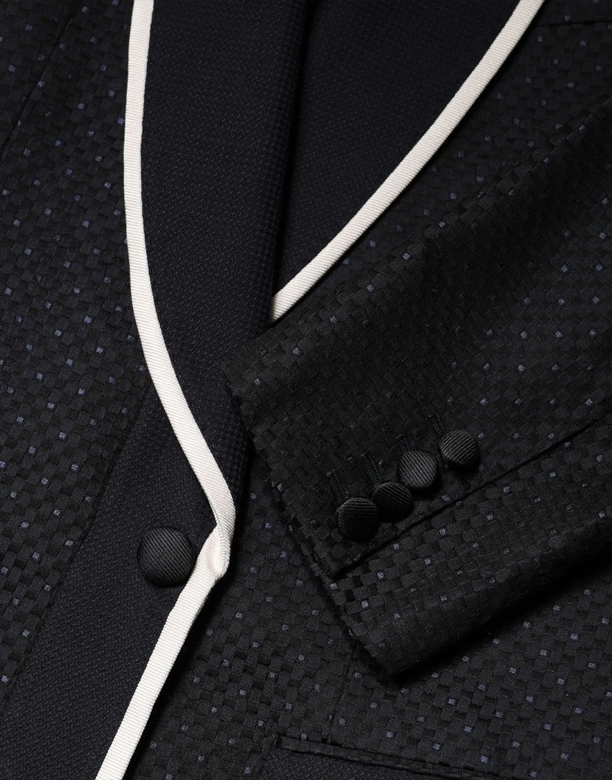 Dolce & Gabbana 提花晚礼服套装，配有撞色滚边