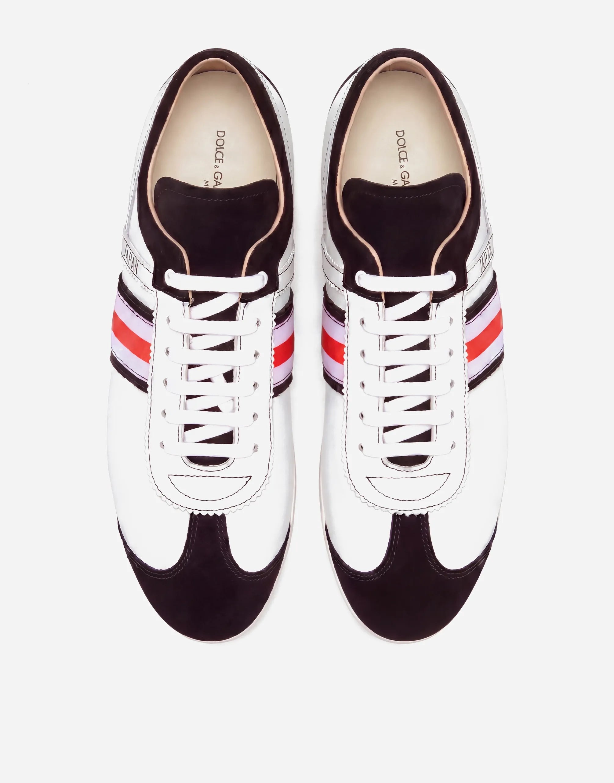 Dolce & Gabbana Dolce & Gabbana Japan Stripe Leather Sneakers