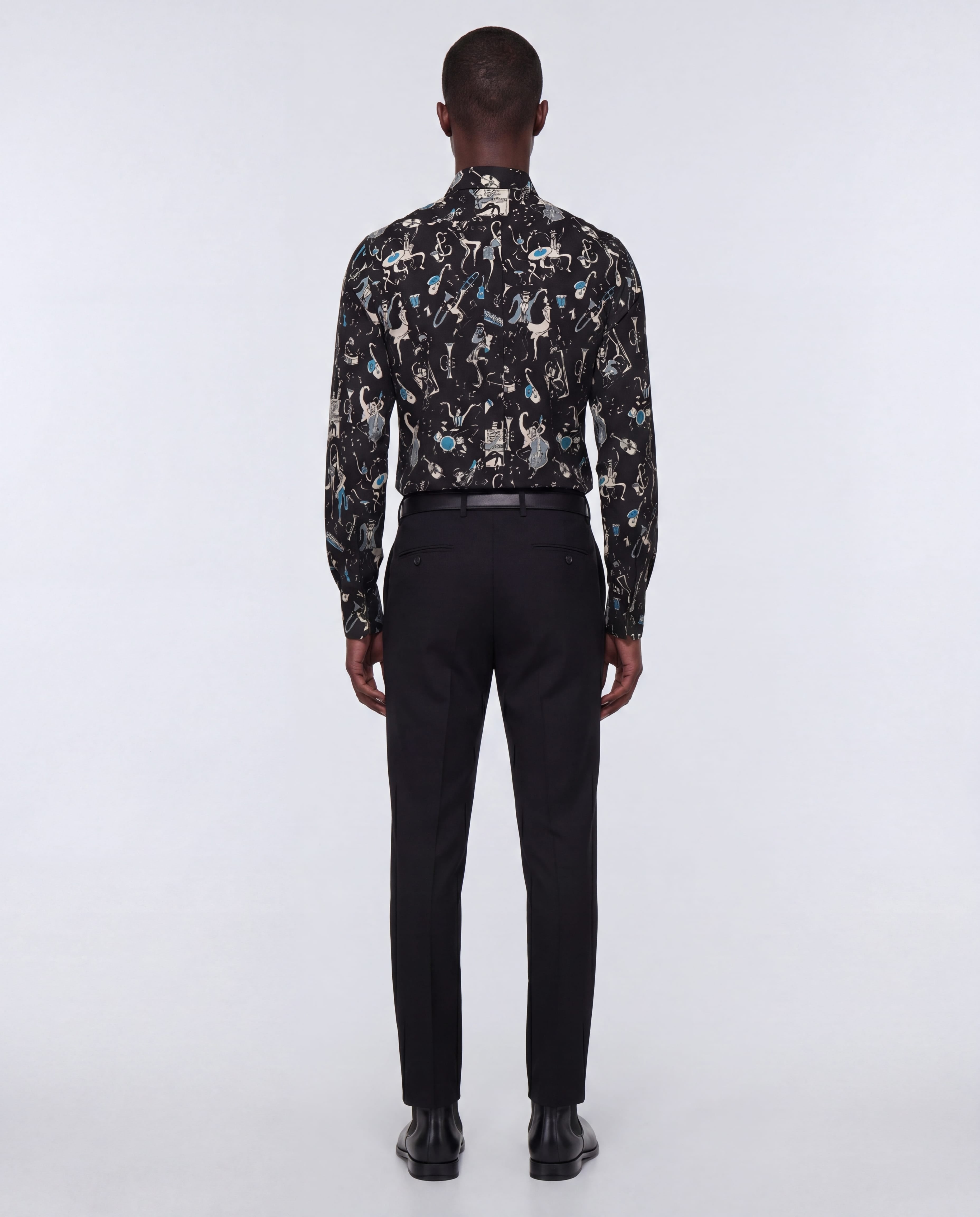 Dolce & Gabbana ジャズ・ミュージシャンプリント コットンシャツ