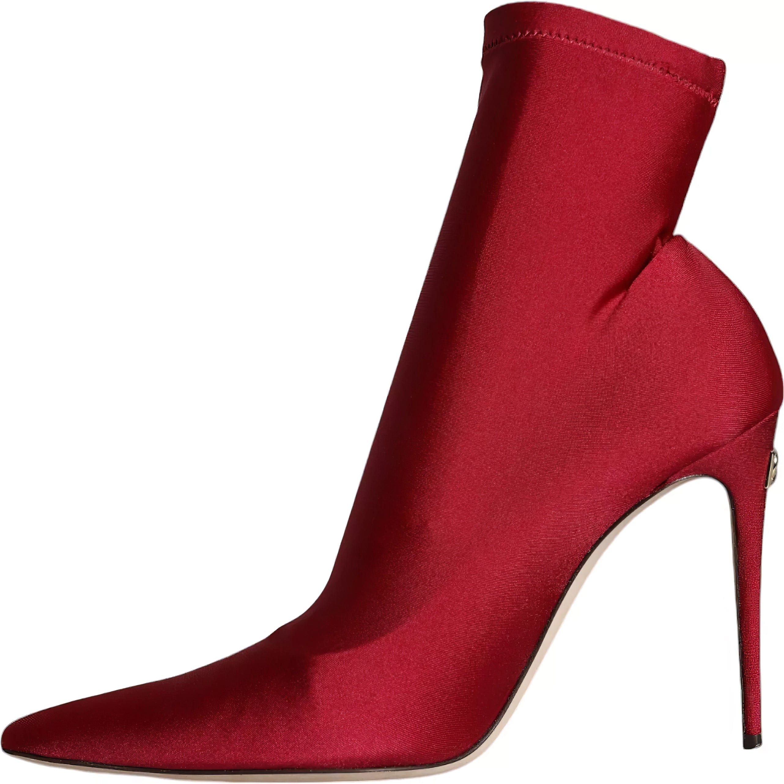 Dolce & Gabbana Jersey Ankle Boots In Red