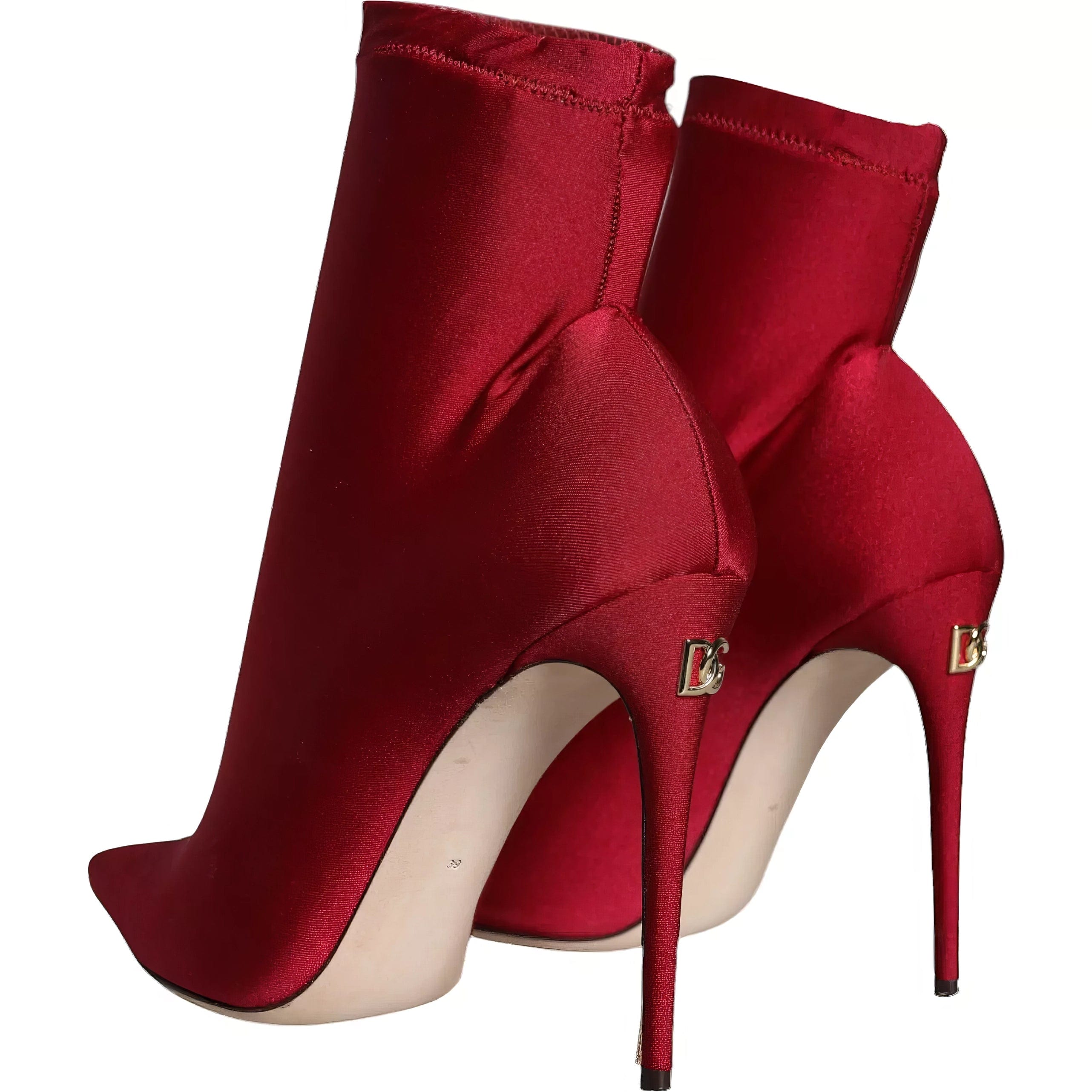 Dolce & Gabbana Jersey Ankle Boots In Red