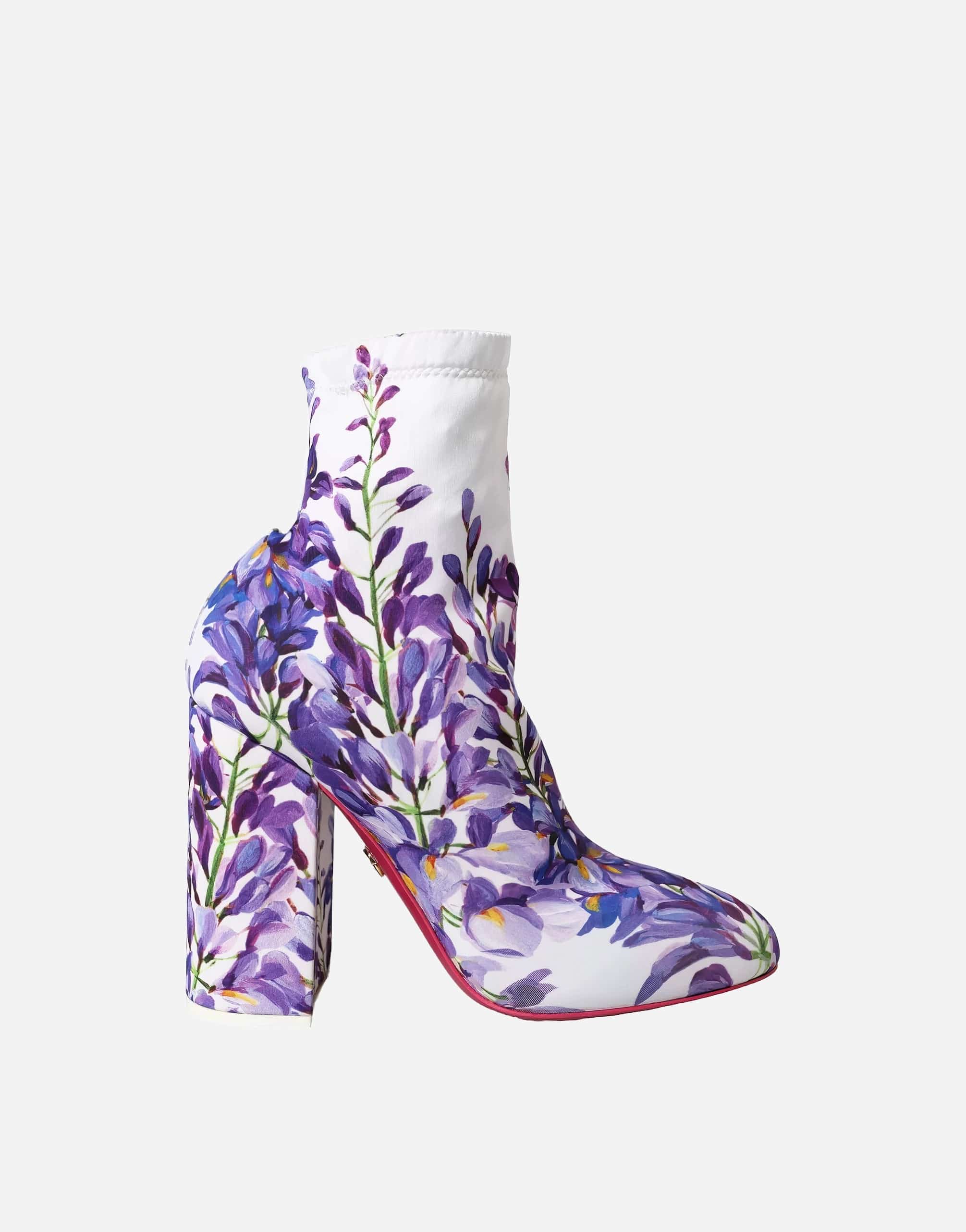 Dolce & Gabbana Jersey Stretch Booties With Floral Print