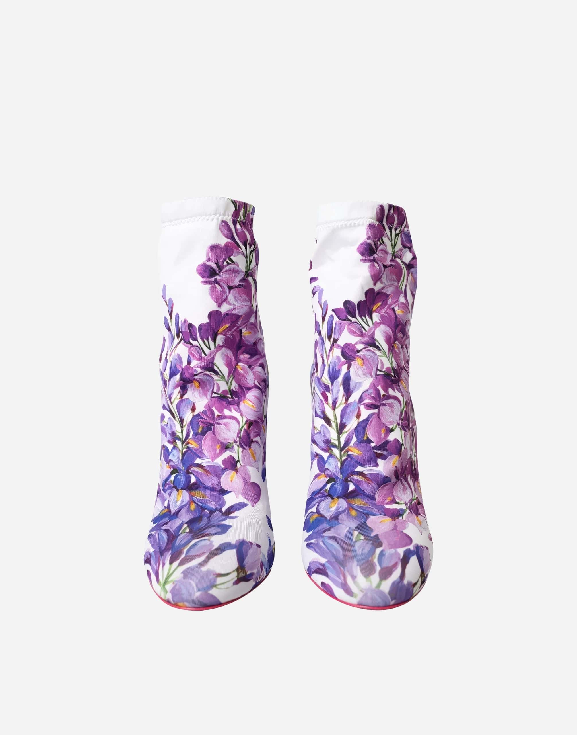 Dolce & Gabbana Jersey Stretch Booties With Floral Print