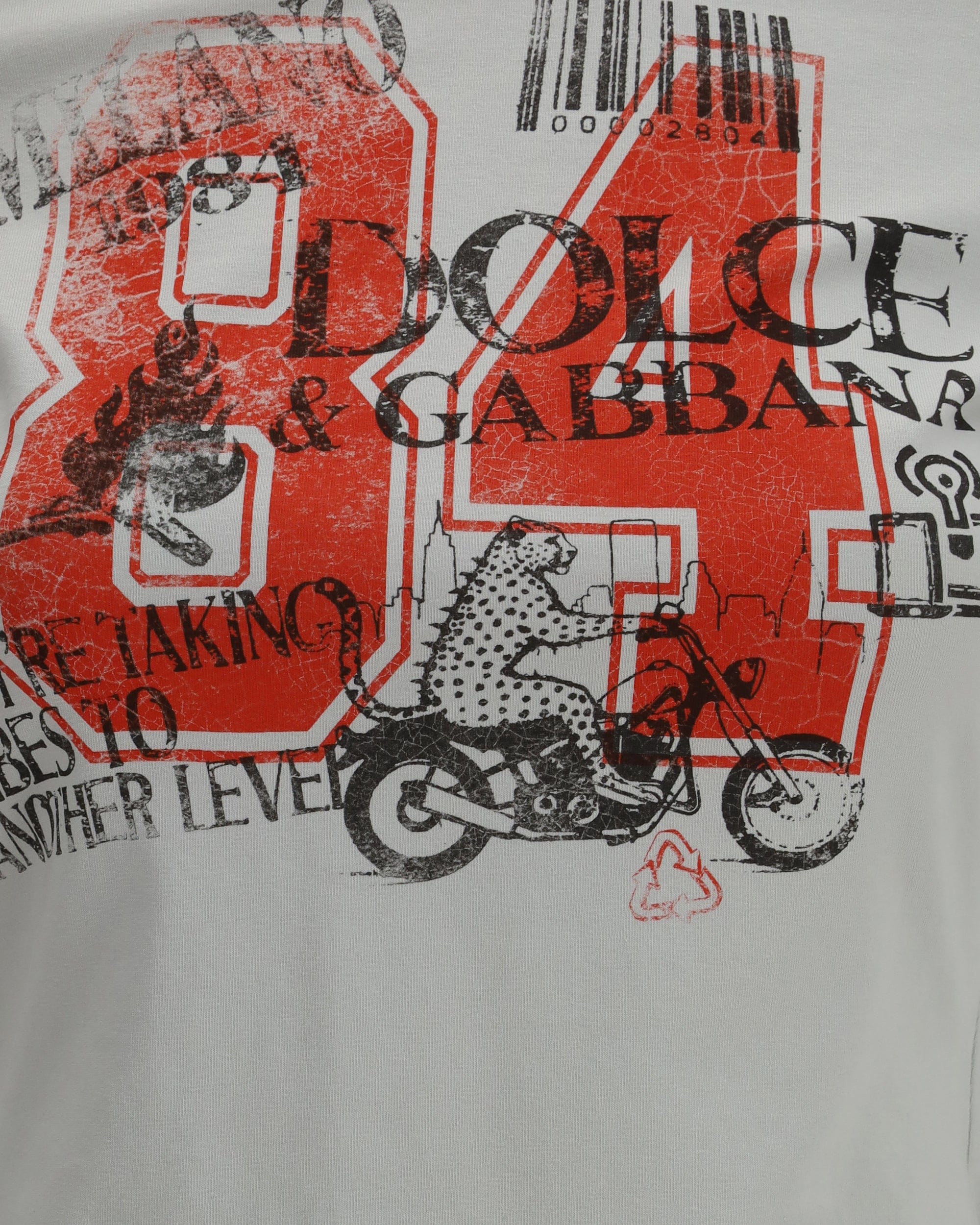 Dolce & Gabbana Jersey T-Shirt With Print And Crystals