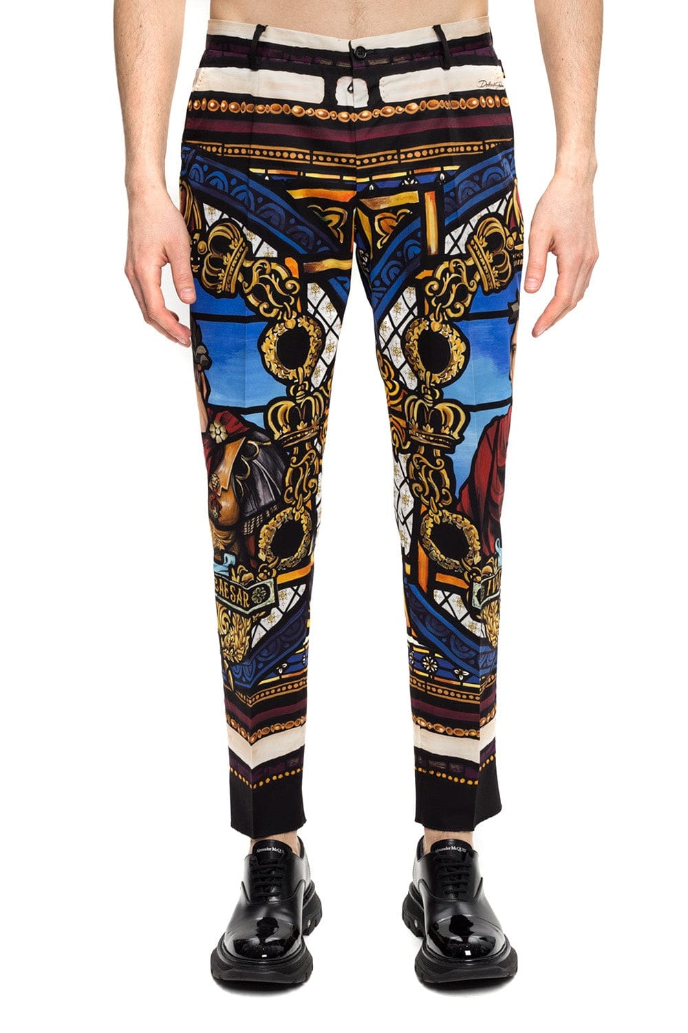 Dolce & Gabbana Julias Ceasar Print Tailored Trousers