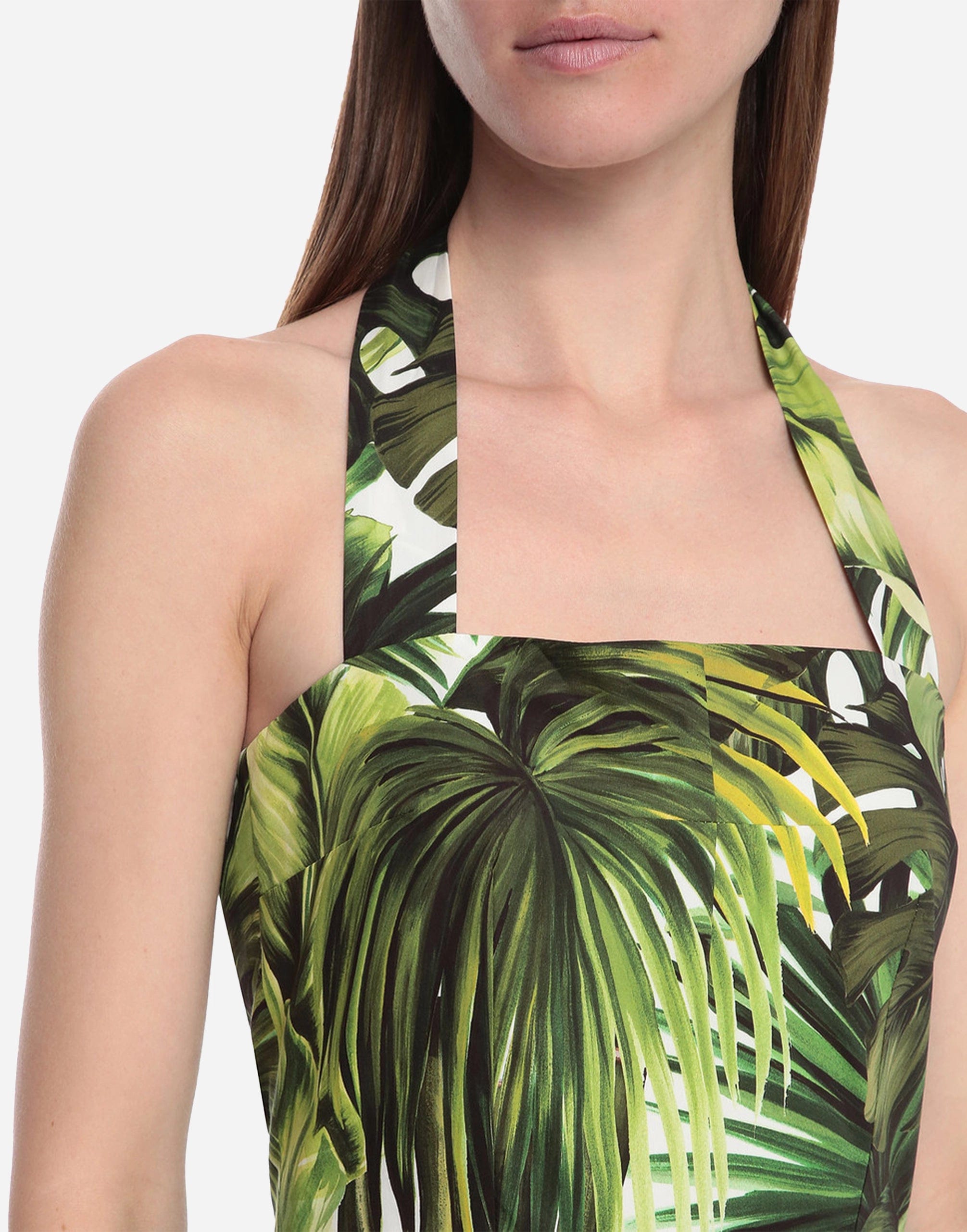Dolce & Gabbana Jungle Print Halter Dress