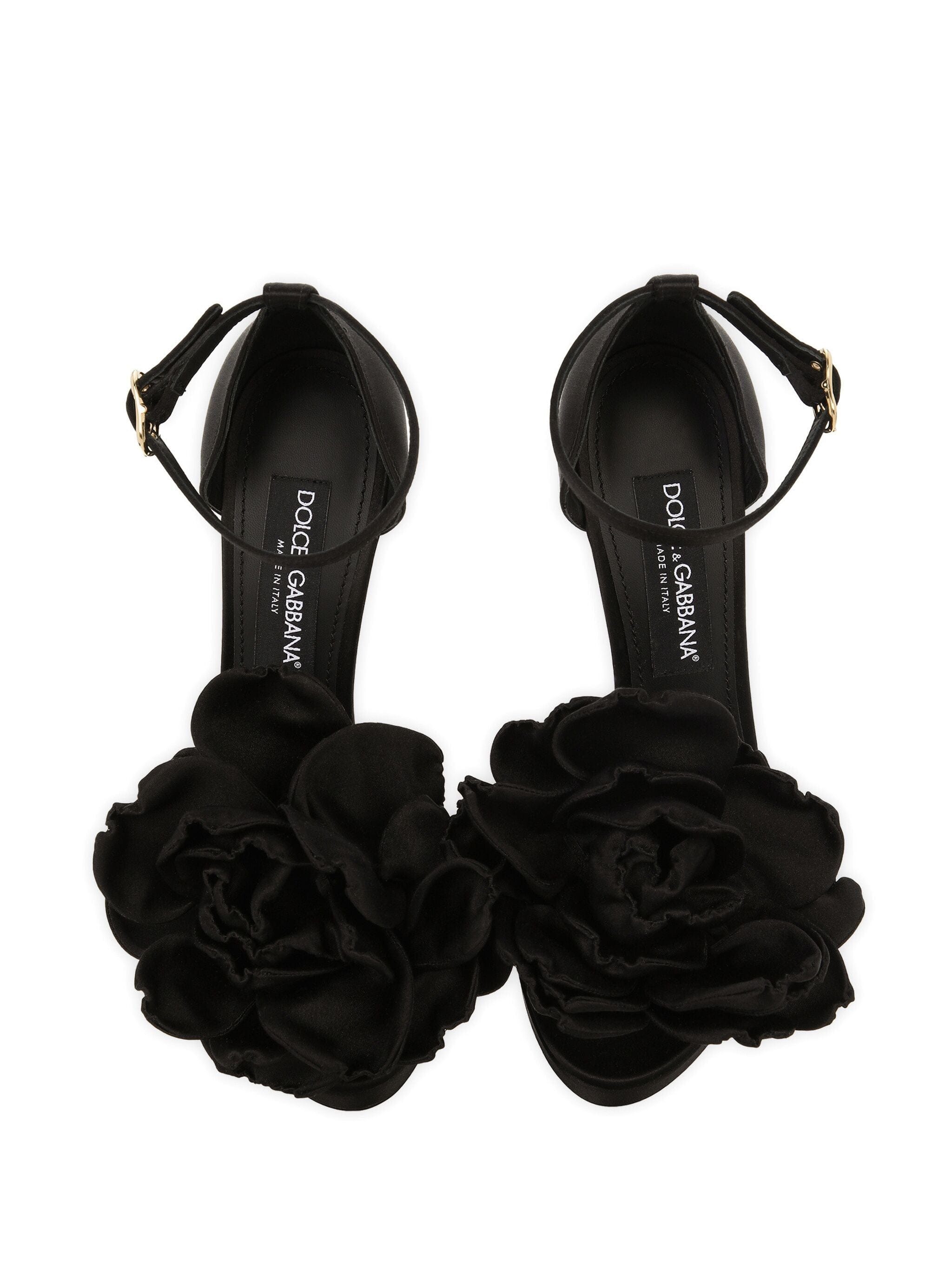 Dolce & Gabbana Keira 105mm Floral-Appliqué Sandals