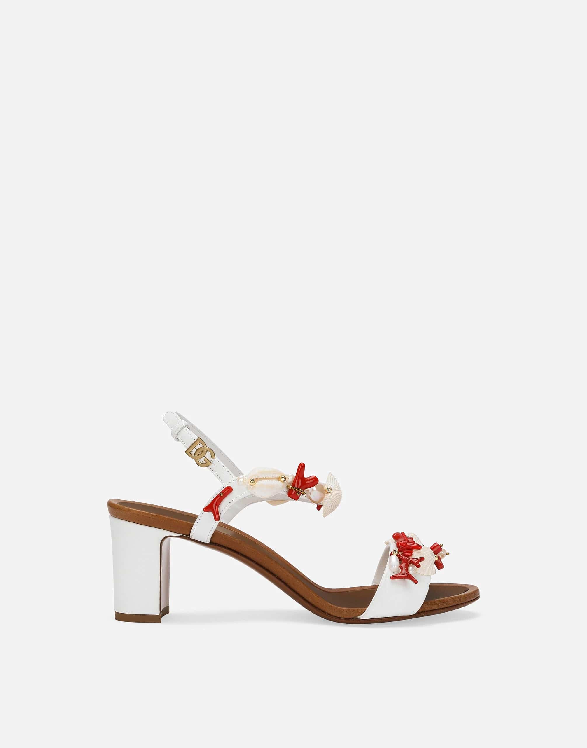 Dolce & Gabbana Keira 60mm Shell-Appliqué Sandals