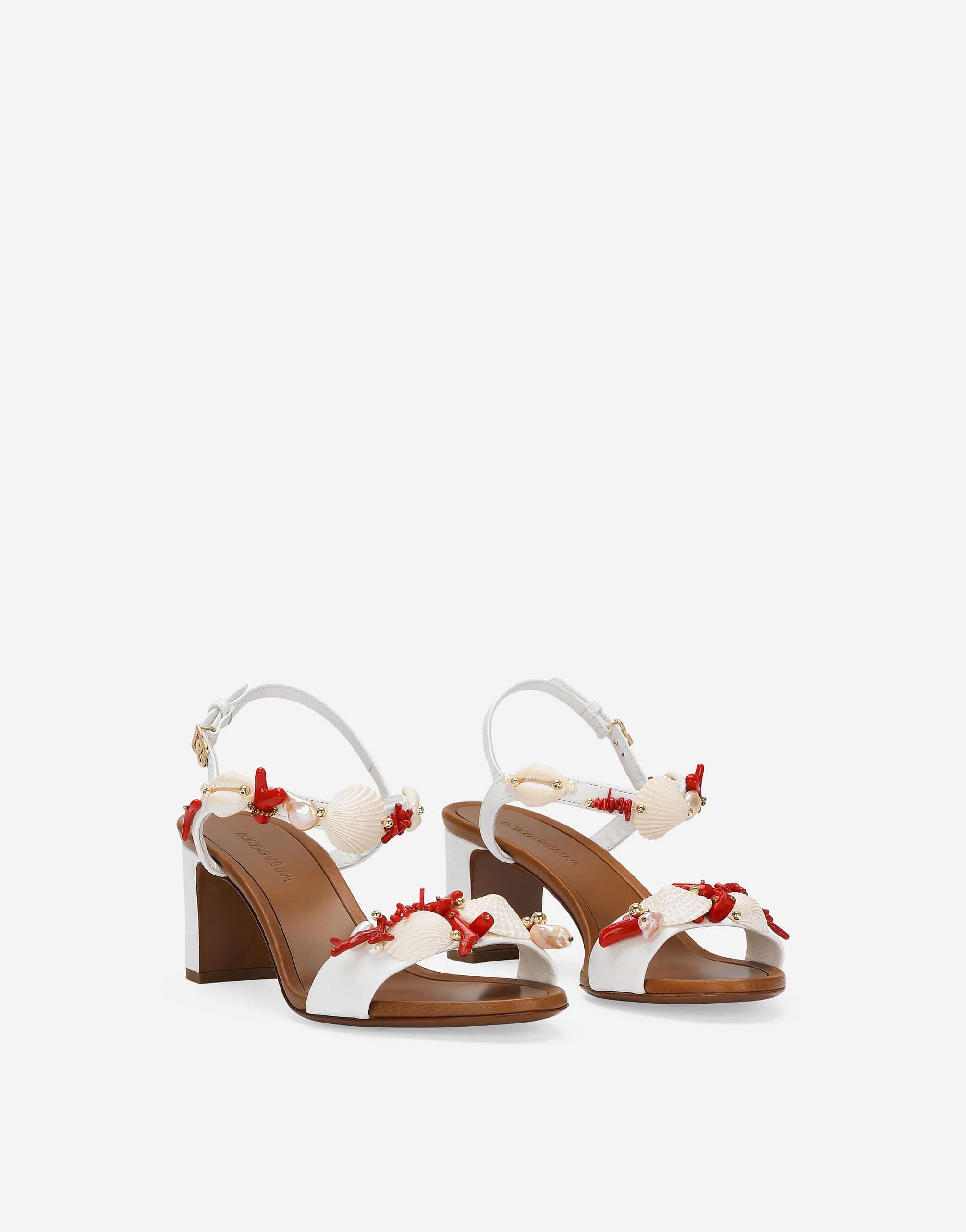 Dolce & Gabbana Keira 60mm Shell-Appliqué Sandals