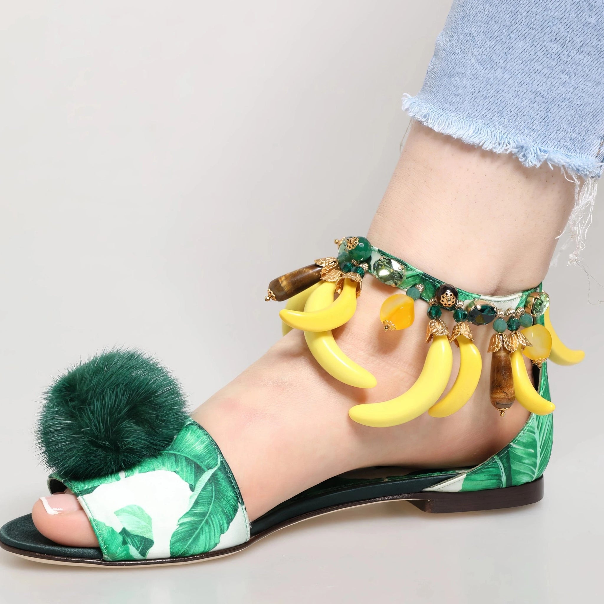 Dolce & Gabbana Keira Banana-Embellished Sandals | Sendegaro