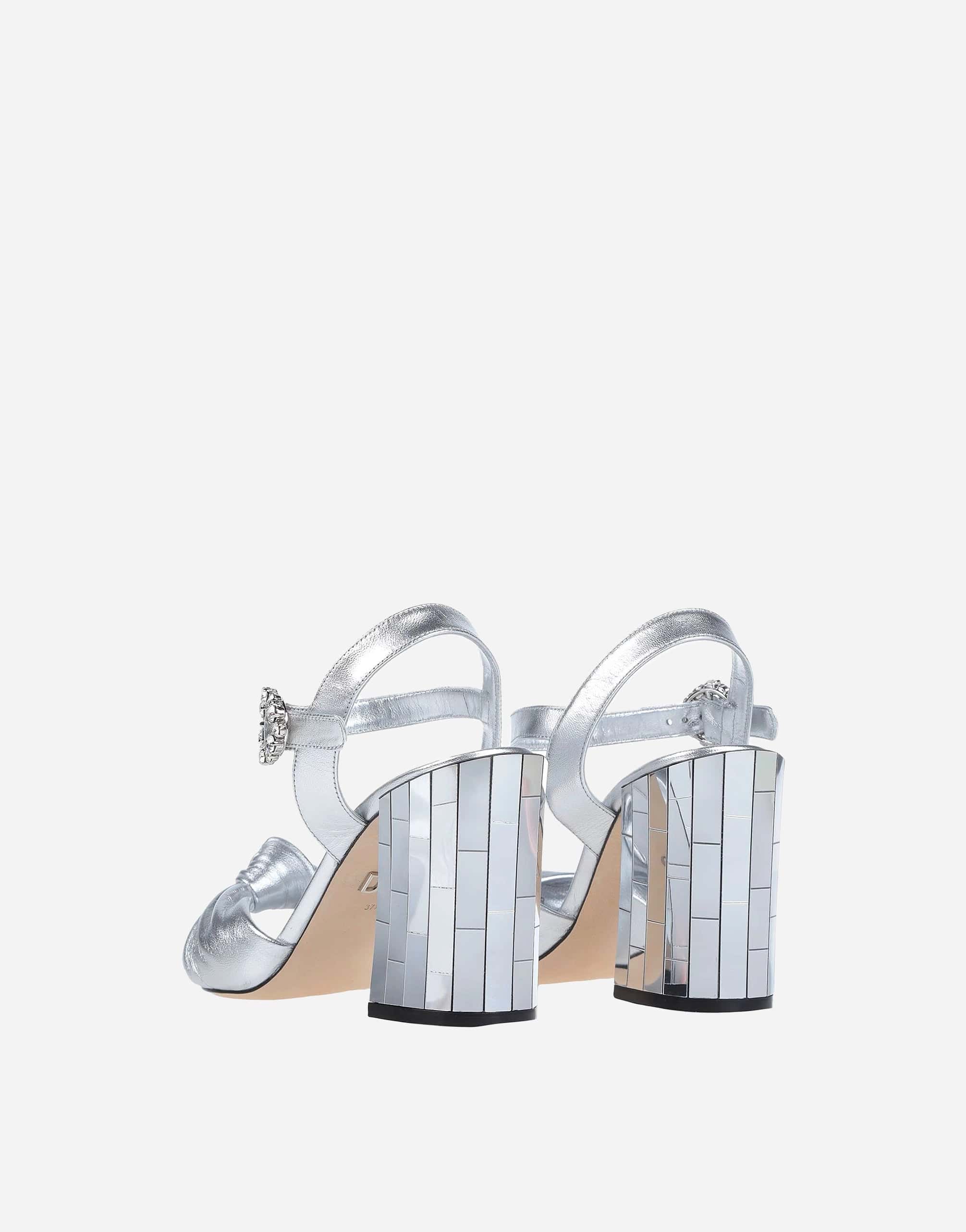 Dolce & Gabbana Keira Laminated Leather Sandals