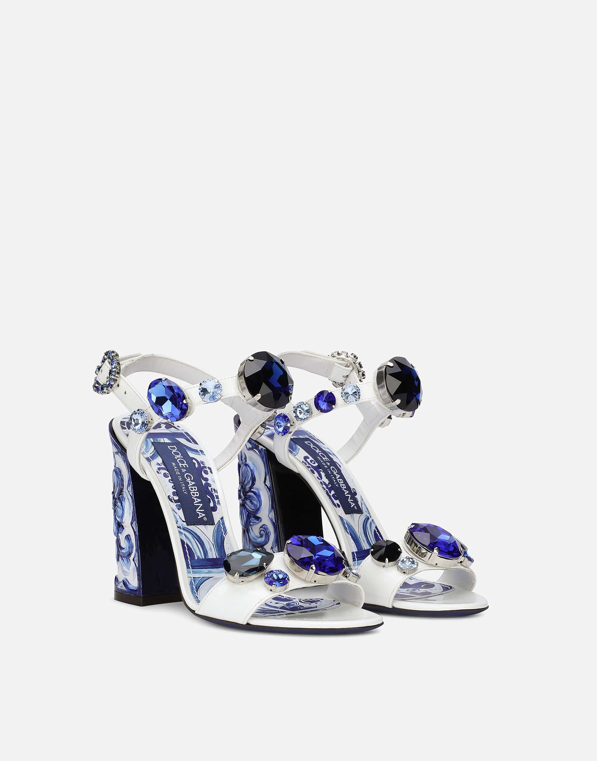 Dolce & Gabbana Keira Sandals With Floral Painted Heels