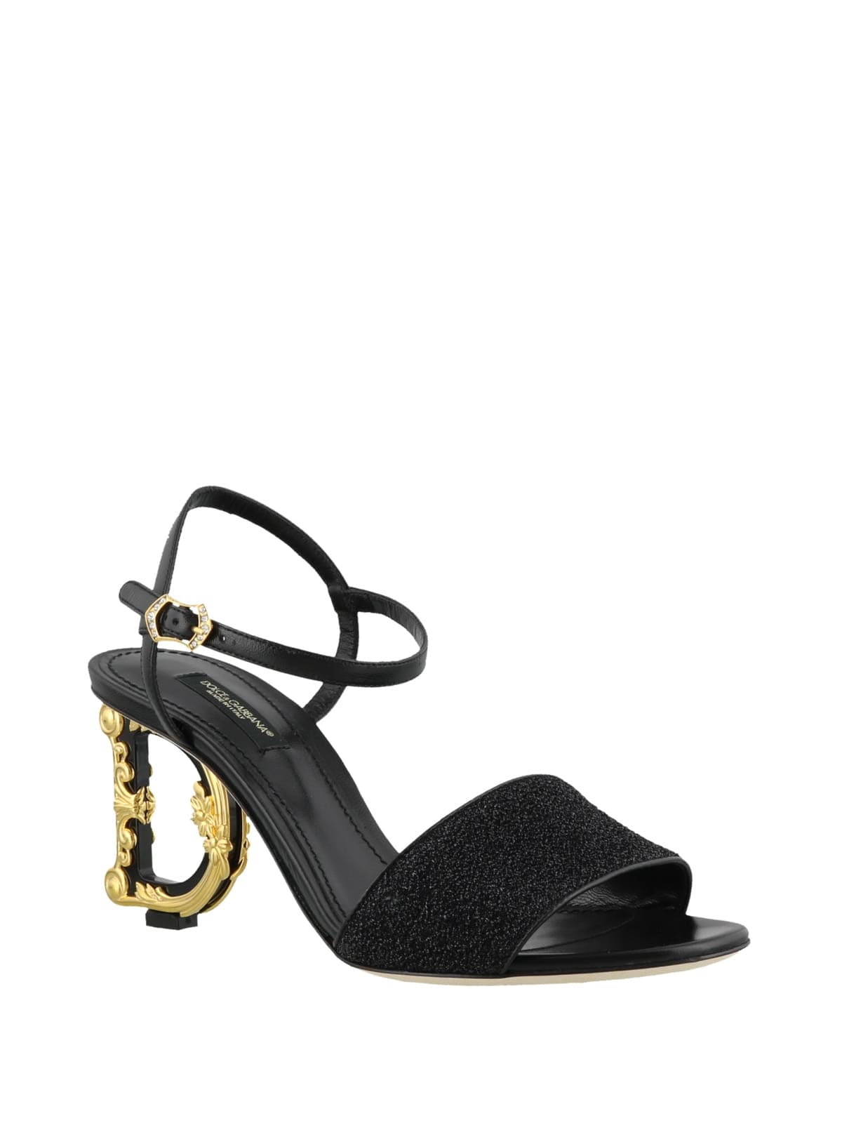 Dolce & Gabbana Keira Sculpture Heel Lurex Sandals