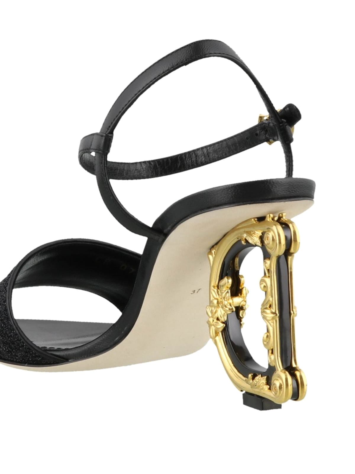 Dolce & Gabbana Keira Sculpture Heel Lurex Sandals