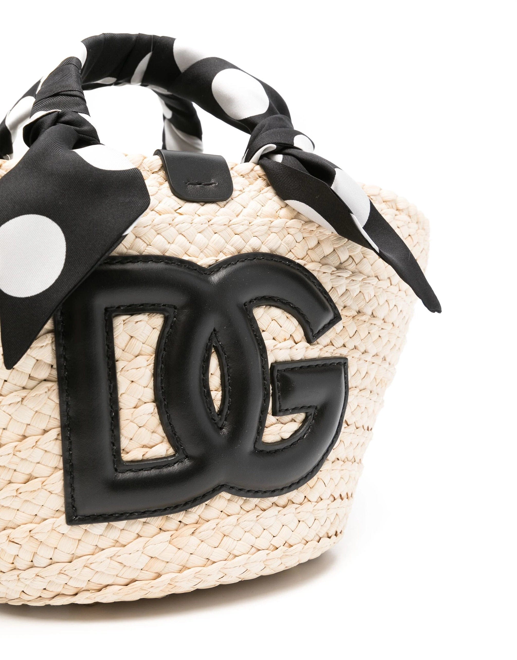 Dolce & Gabbana Kendra Straw Bucket Bag