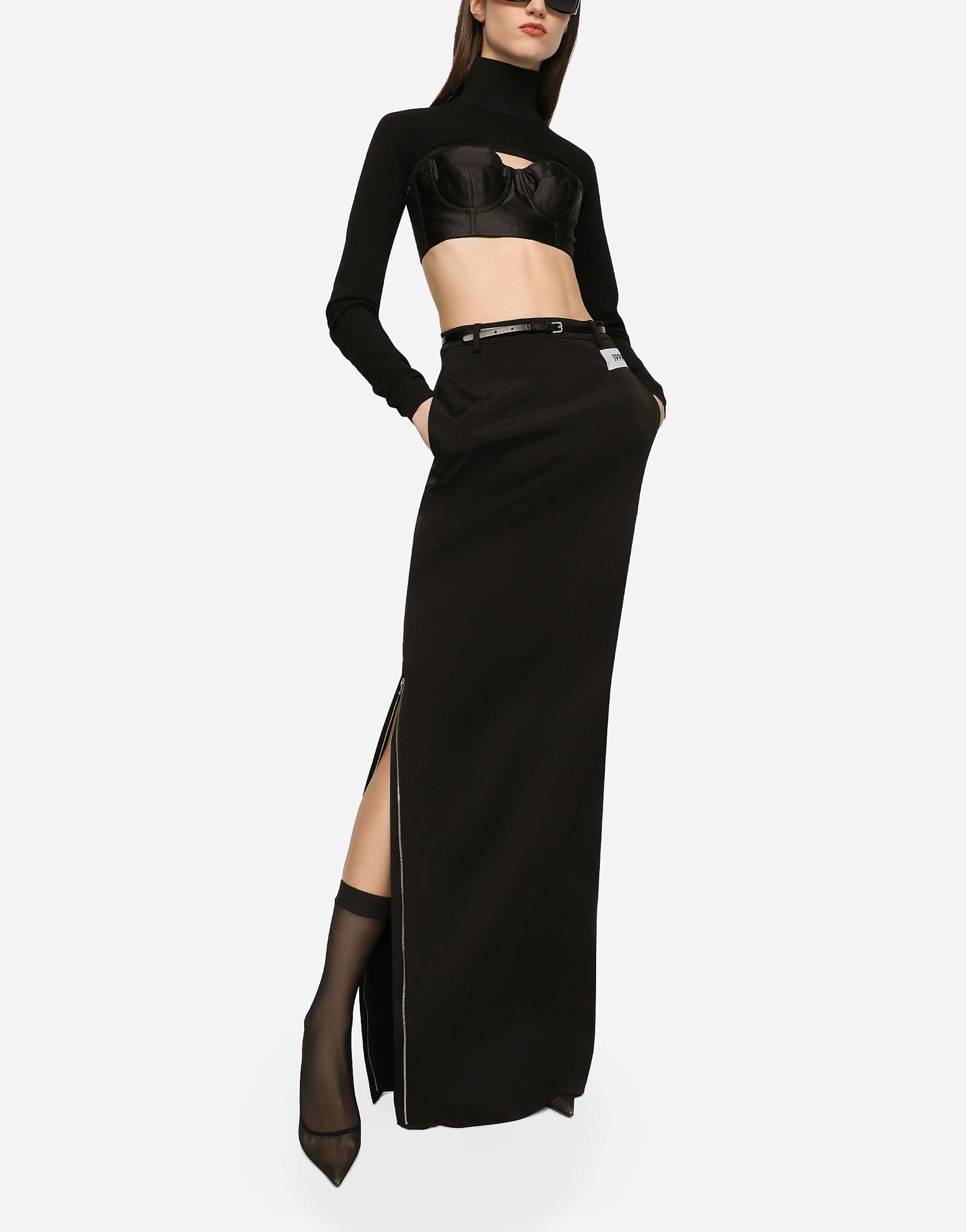 Dolce & Gabbana KIM Side-Zip Maxi Skirt