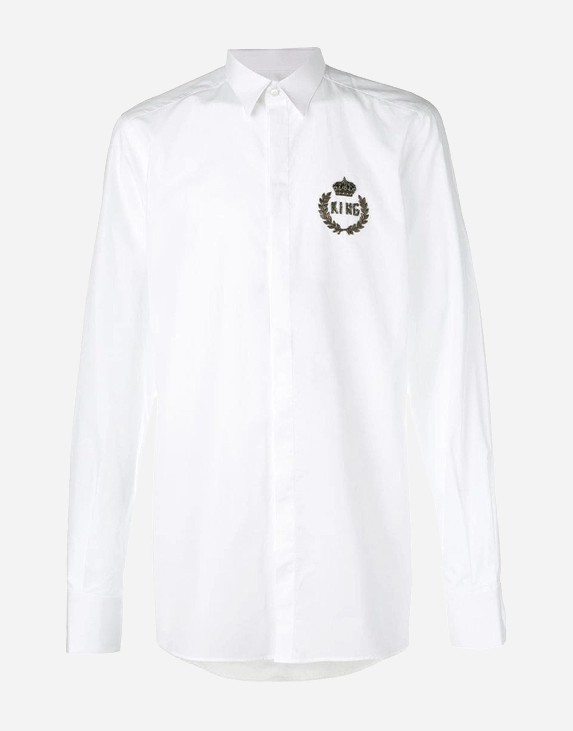 Dolce & Gabbana King Embroidery Patch Shirt