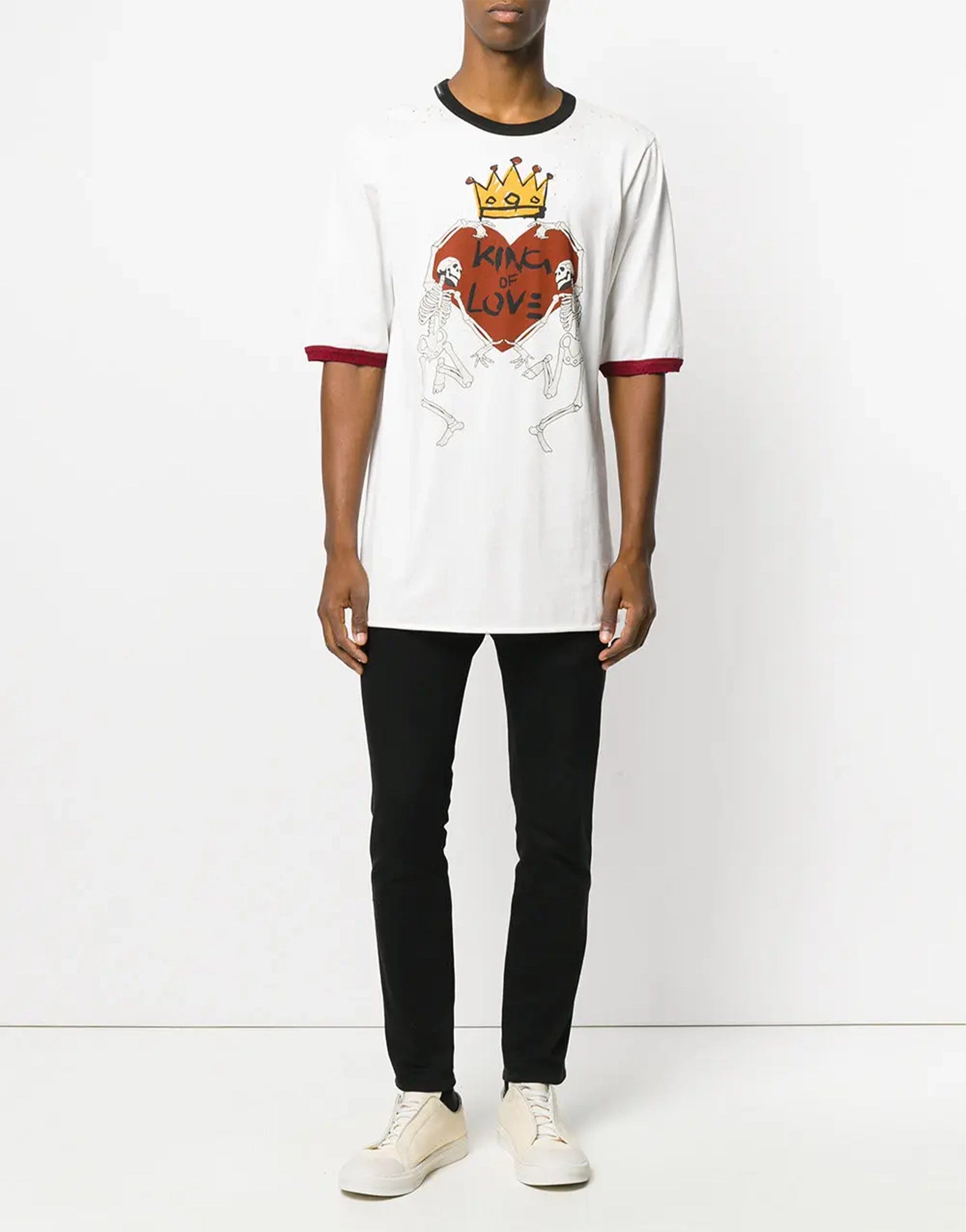 Dolce & Gabbana King of Love Destroyed T-Shirt