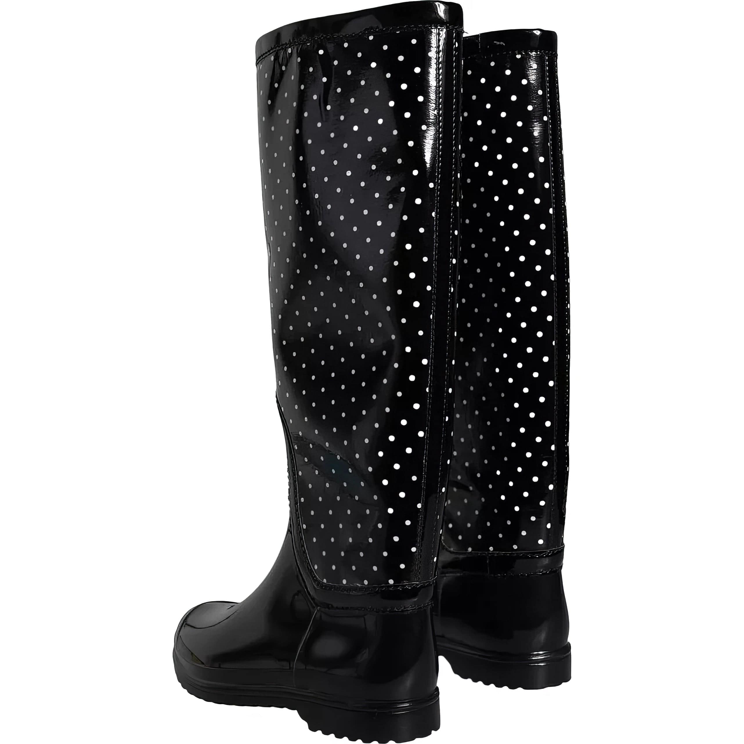 Dolce & Gabbana Knee-High Polka Dot Rain Boots