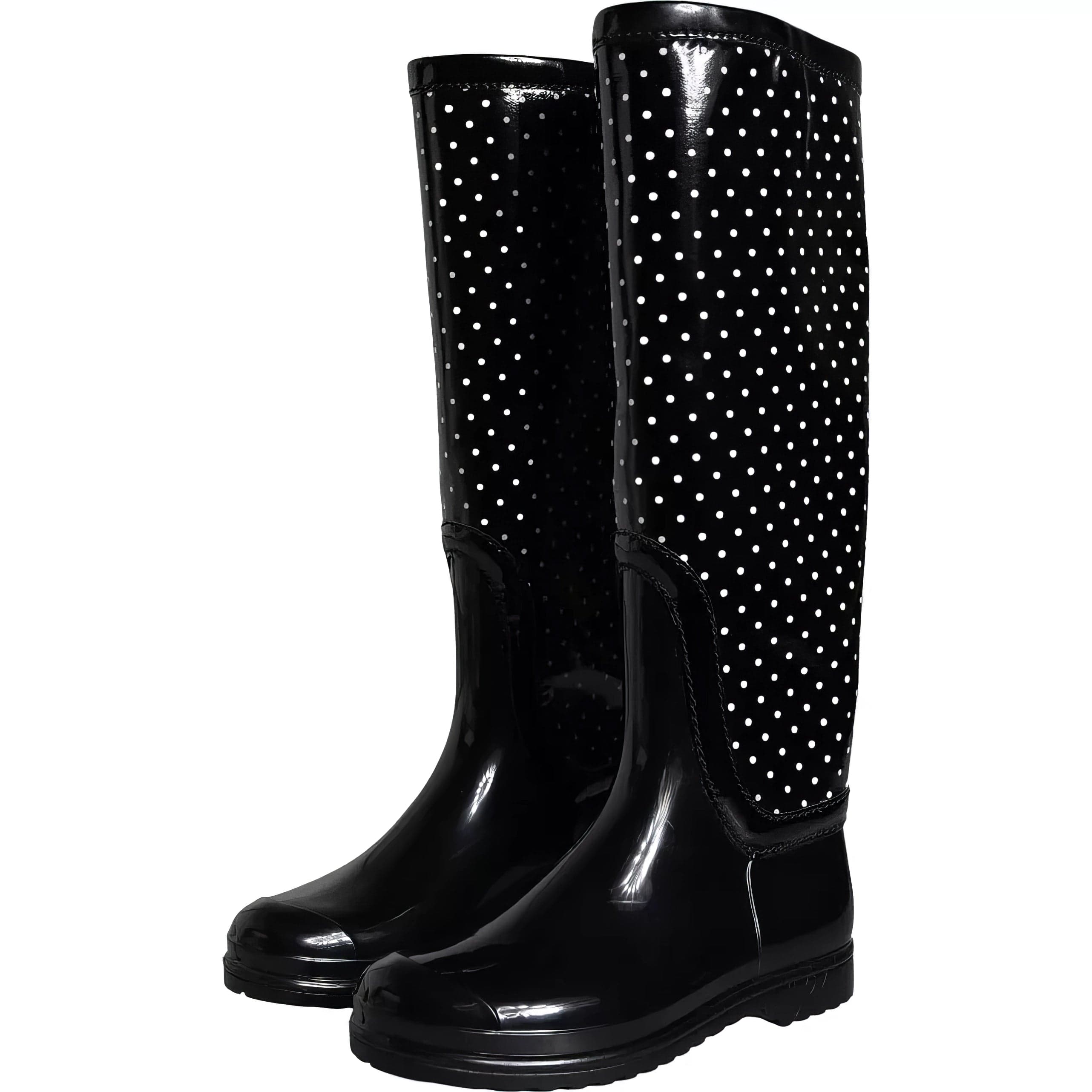 Dolce & Gabbana Knee-High Polka Dot Rain Boots