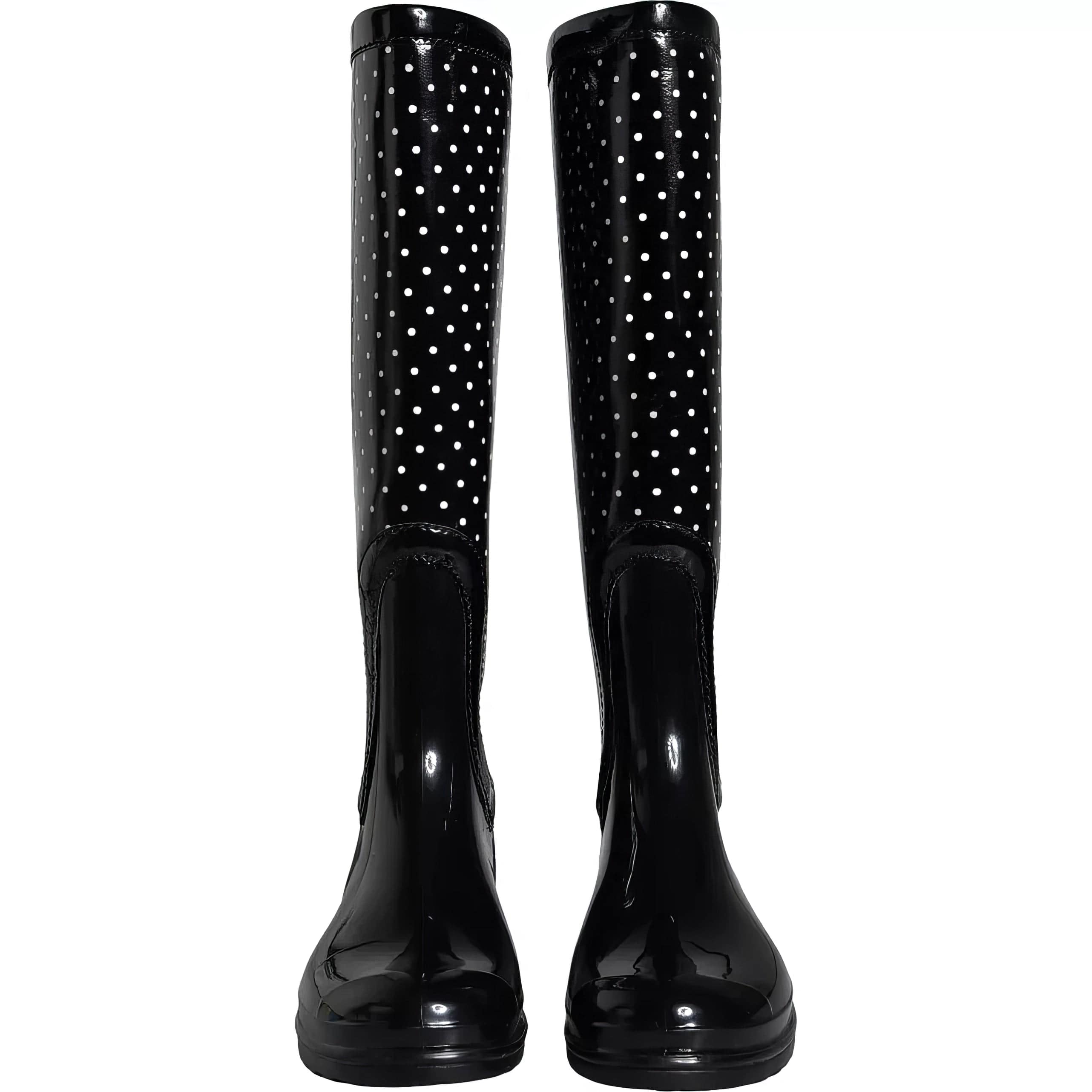 Dolce & Gabbana Knee-High Polka Dot Rain Boots