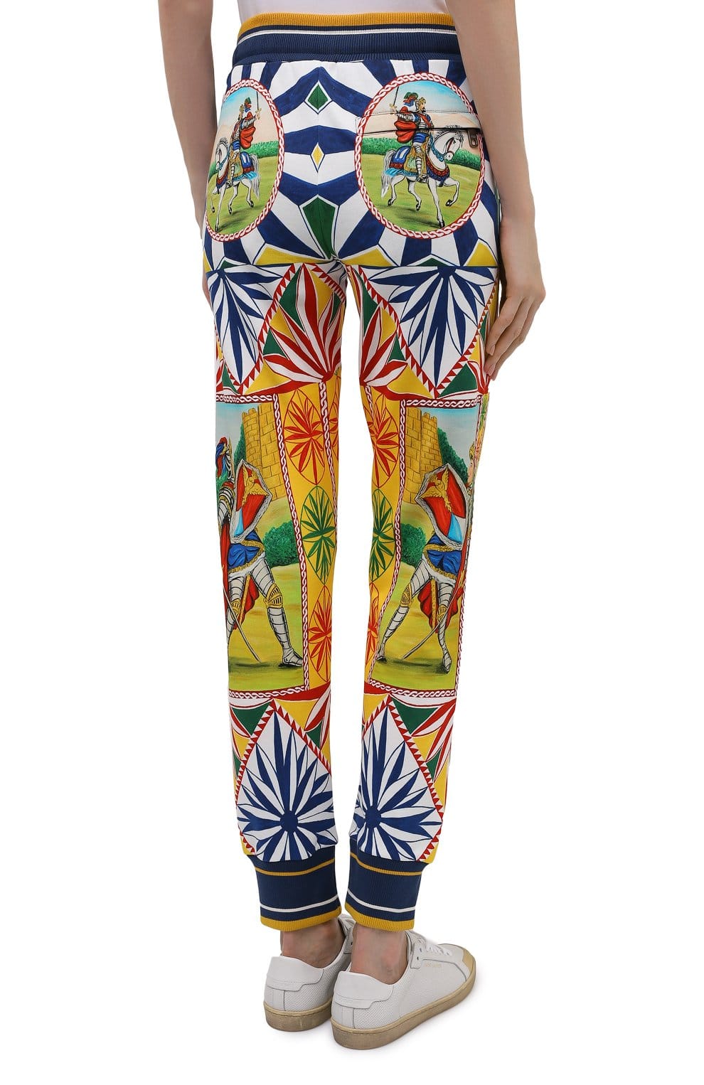 Dolce & Gabbana Knight Print Drawstring Jogger Pants