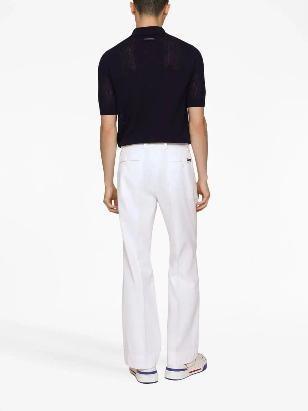 Dolce & Gabbana Knitted Short-Sleeve Polo Shirt