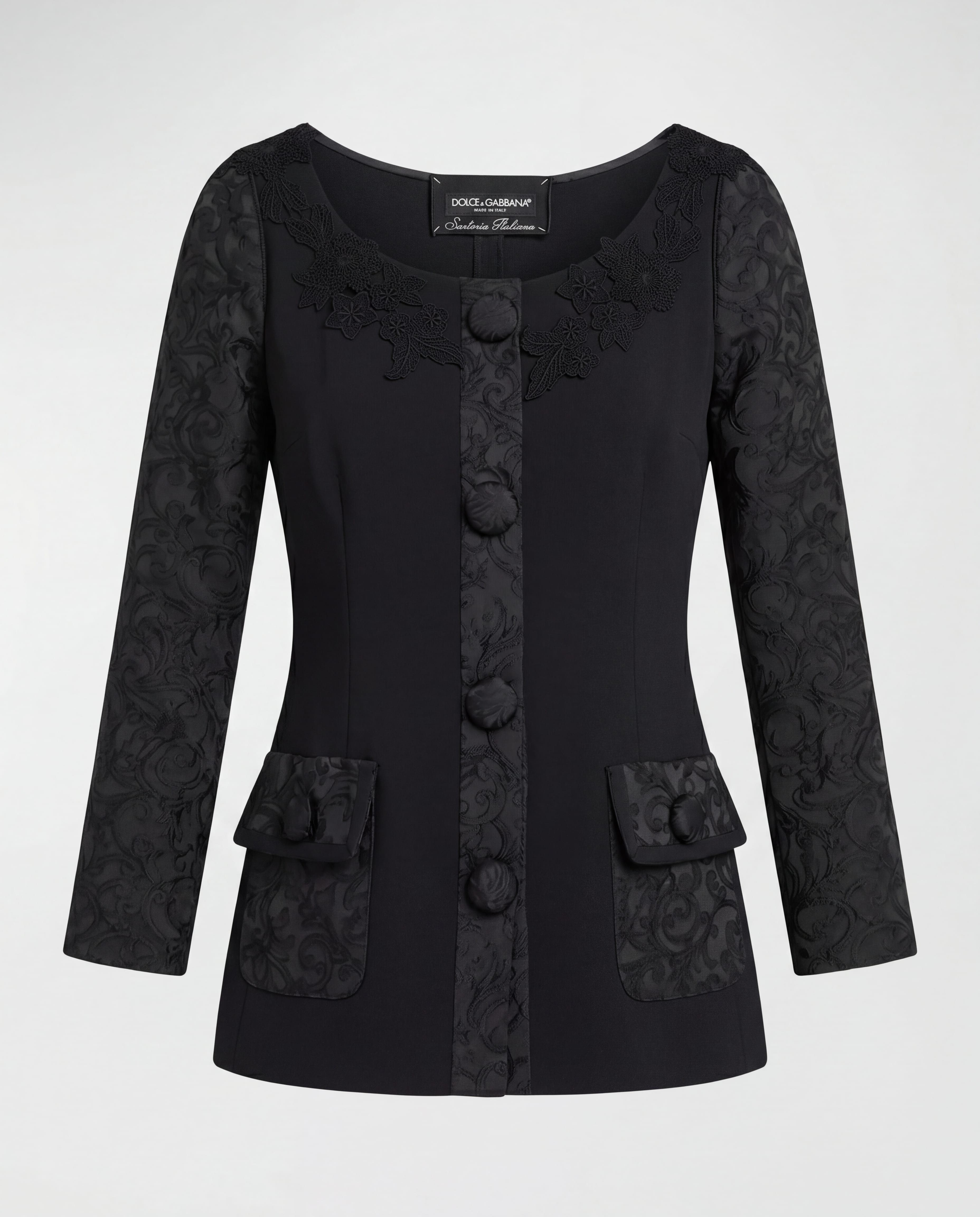 Dolce & Gabbana Dolce & Gabbana Lace Detail Jacquard Jacket