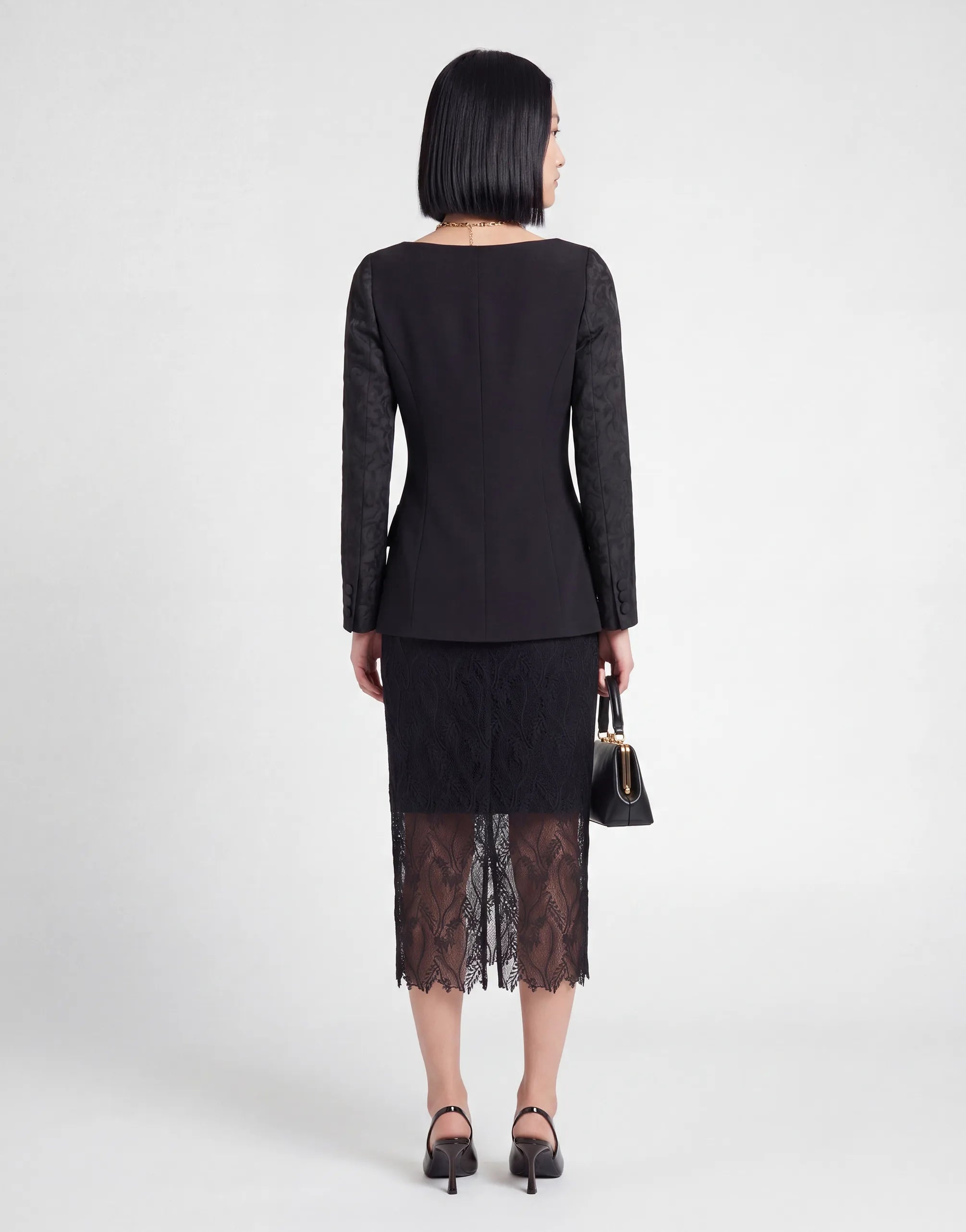 Dolce & Gabbana Dolce & Gabbana Lace Detail Jacquard Jacket