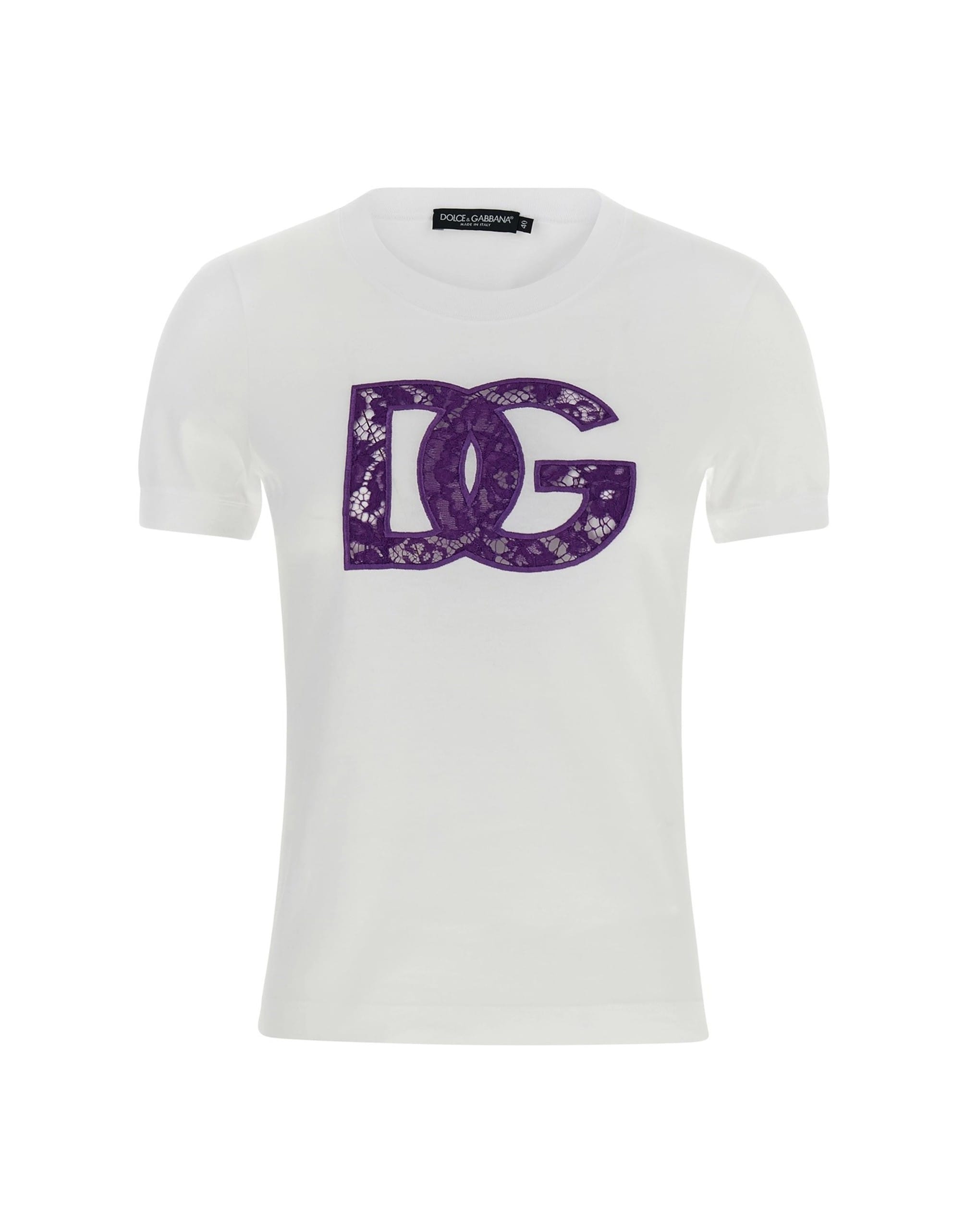 Dolce & Gabbana Dolce & Gabbana Lace Logo T-Shirt