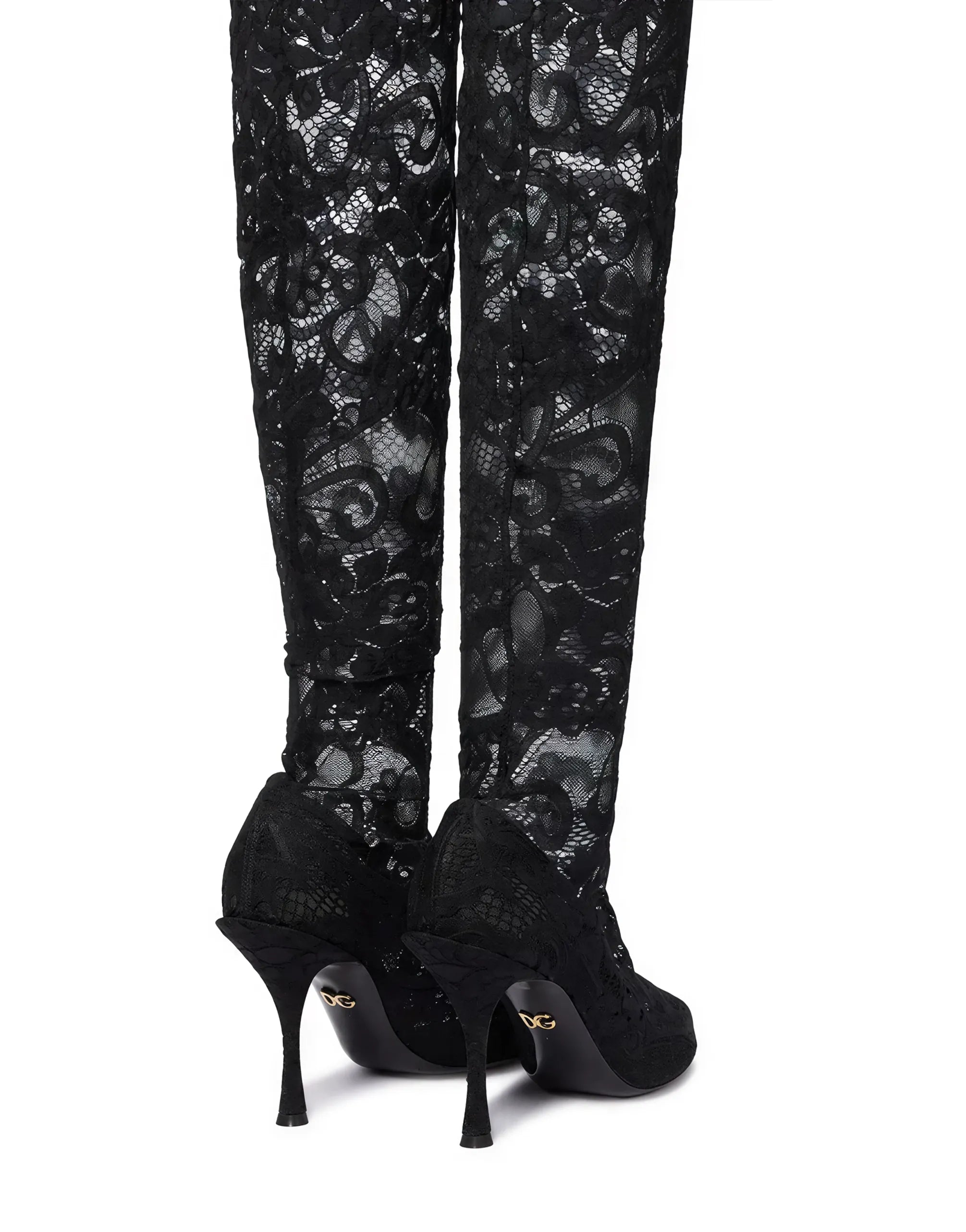 Dolce & Gabbana Lace Over-The-Knee Boots