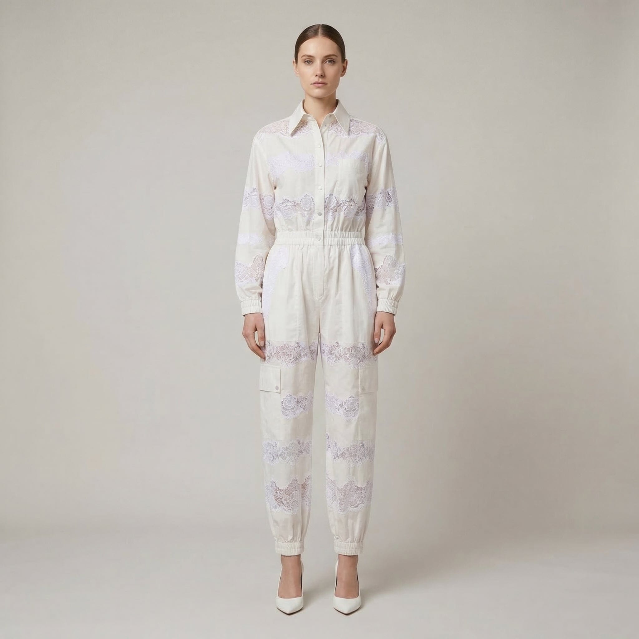 Lace Panelled Jumpsuit - alternate view