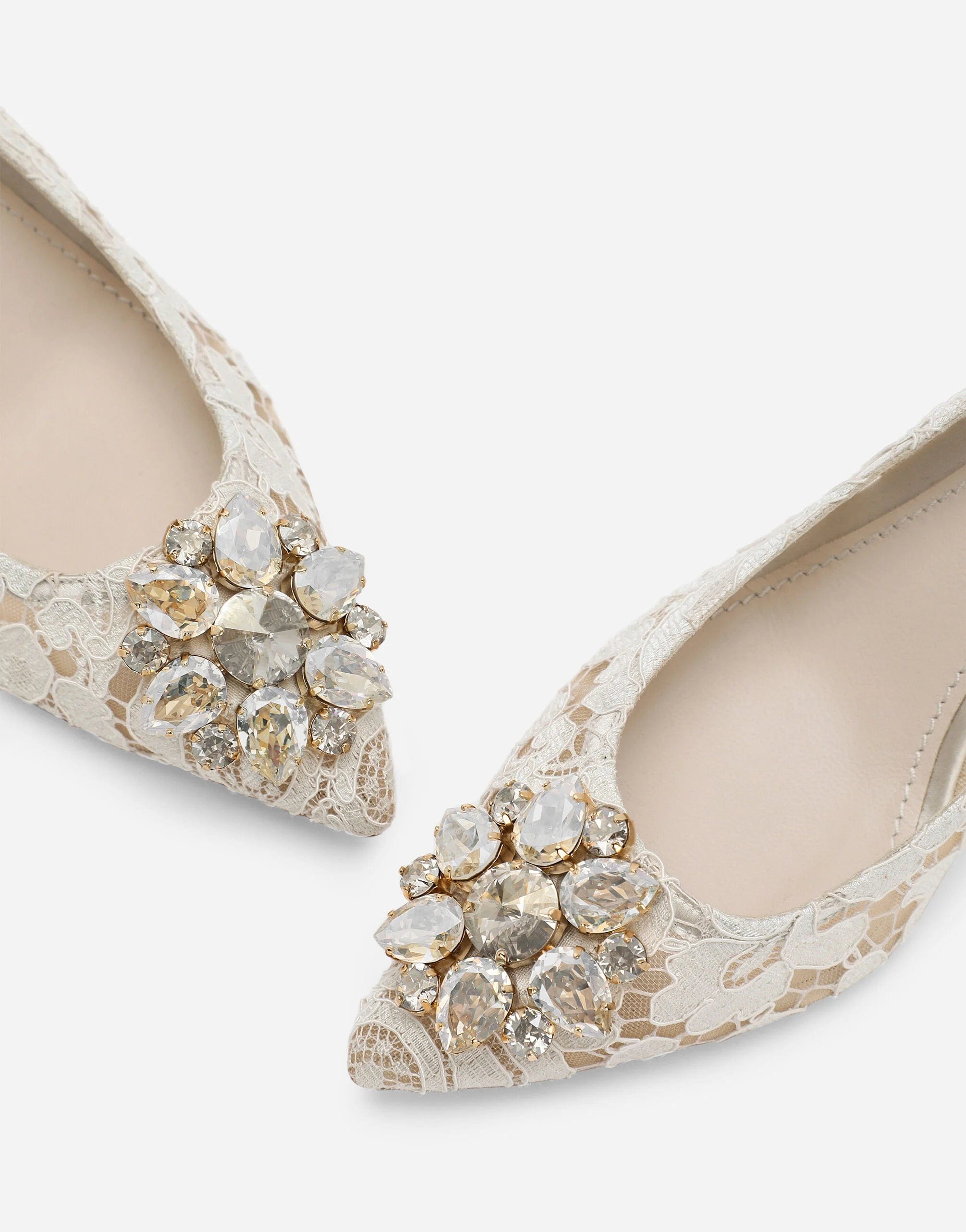 Dolce & Gabbana Lace Pumps With Crystals