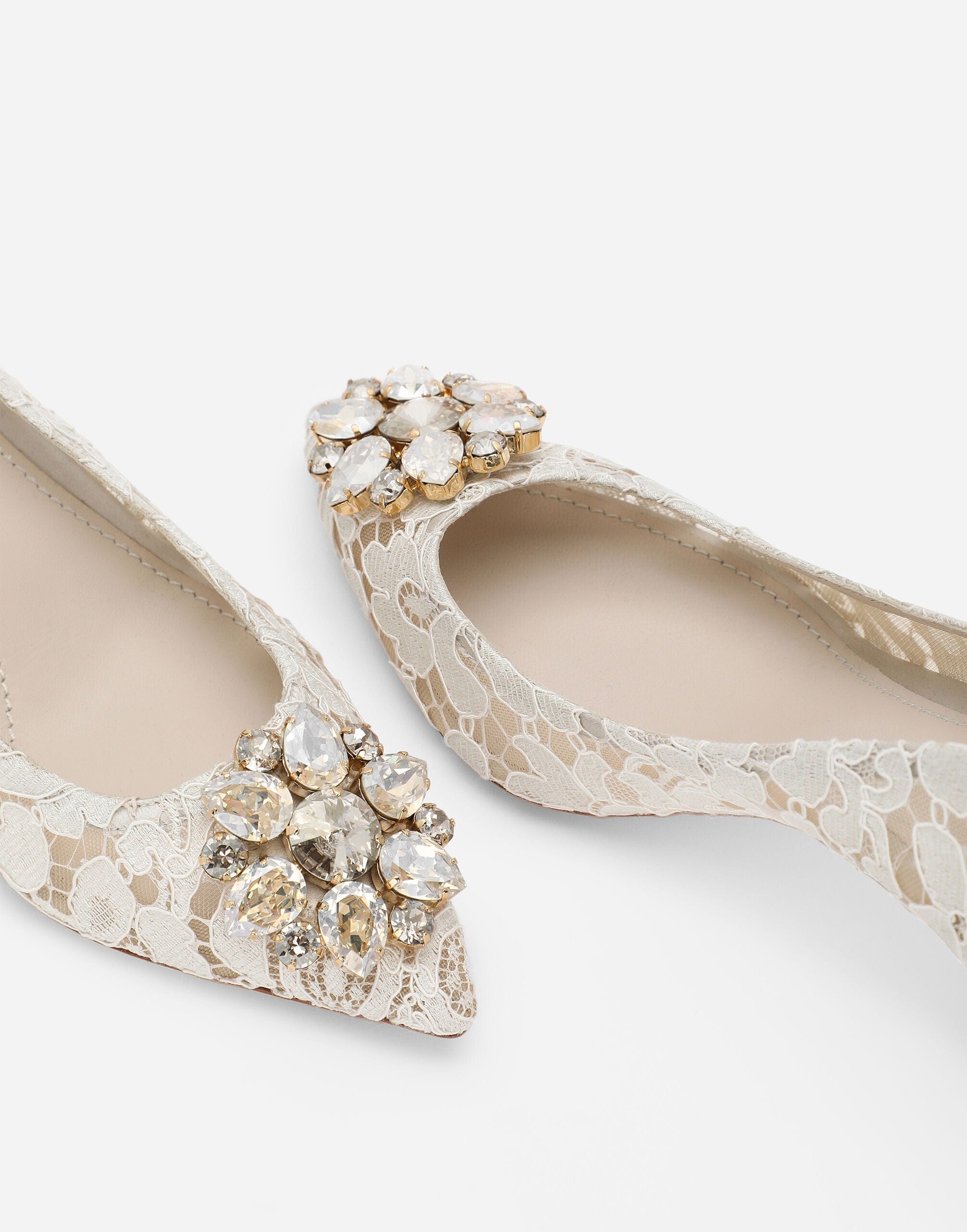 Dolce & Gabbana Lace Pumps With Crystals