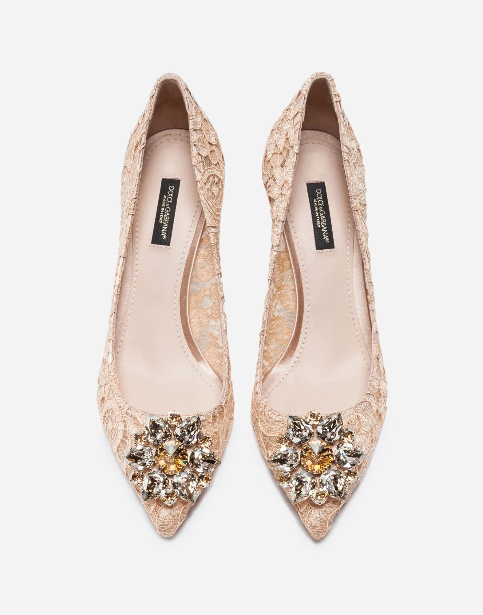 Dolce & Gabbana Lace Pumps With Crystals