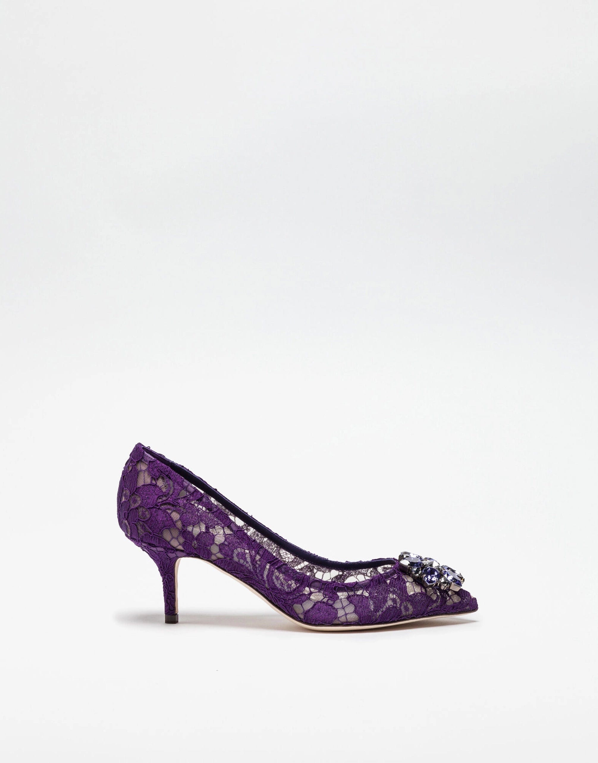 Dolce & Gabbana Lace Rainbow Pumps With Brooch Detailing
